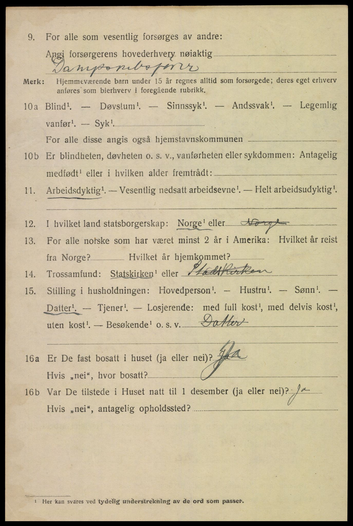 SAK, 1920 census for Mandal, 1920, p. 9208