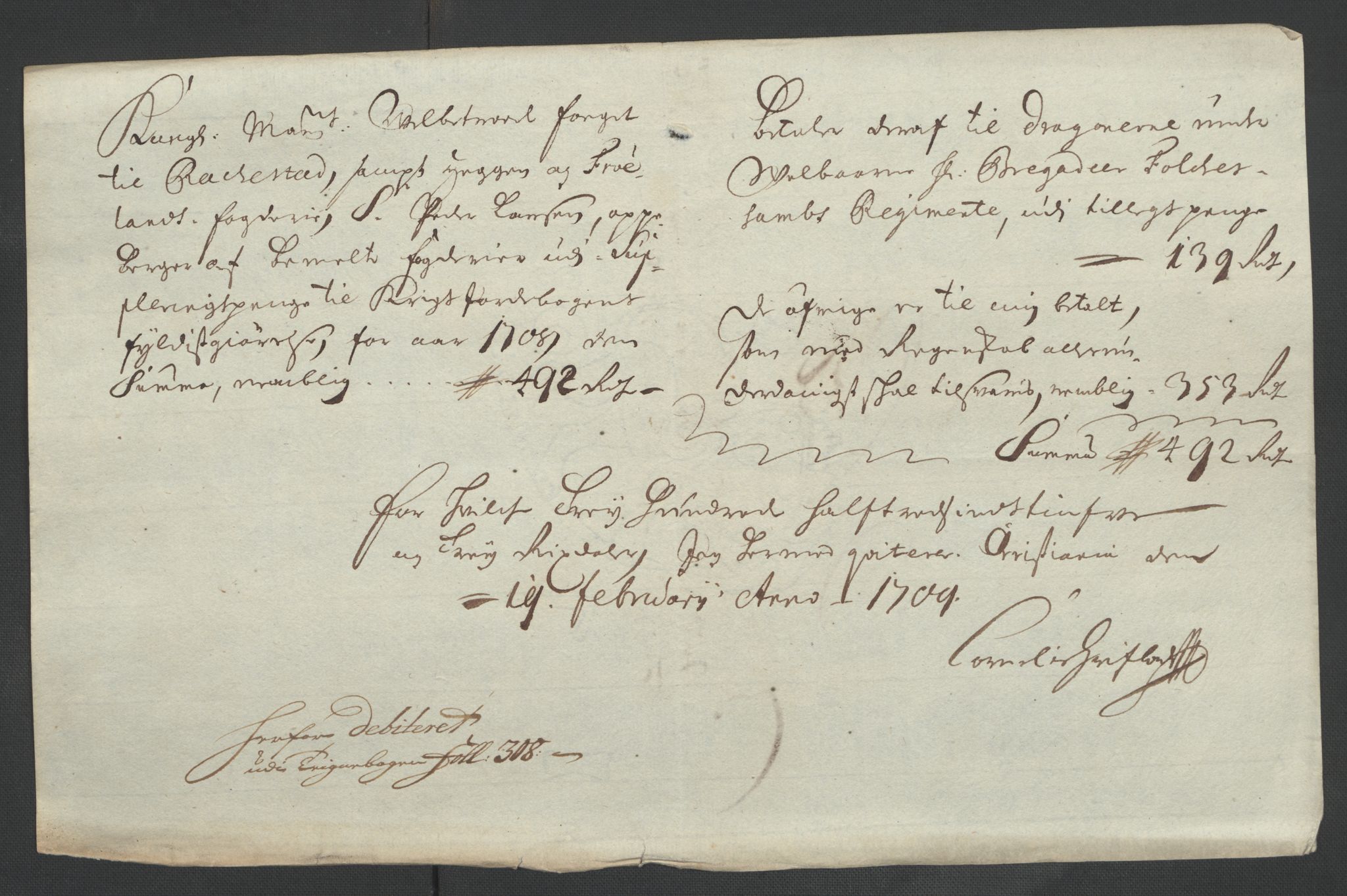 Rentekammeret inntil 1814, Reviderte regnskaper, Fogderegnskap, AV/RA-EA-4092/R07/L0300: Fogderegnskap Rakkestad, Heggen og Frøland, 1708, p. 157