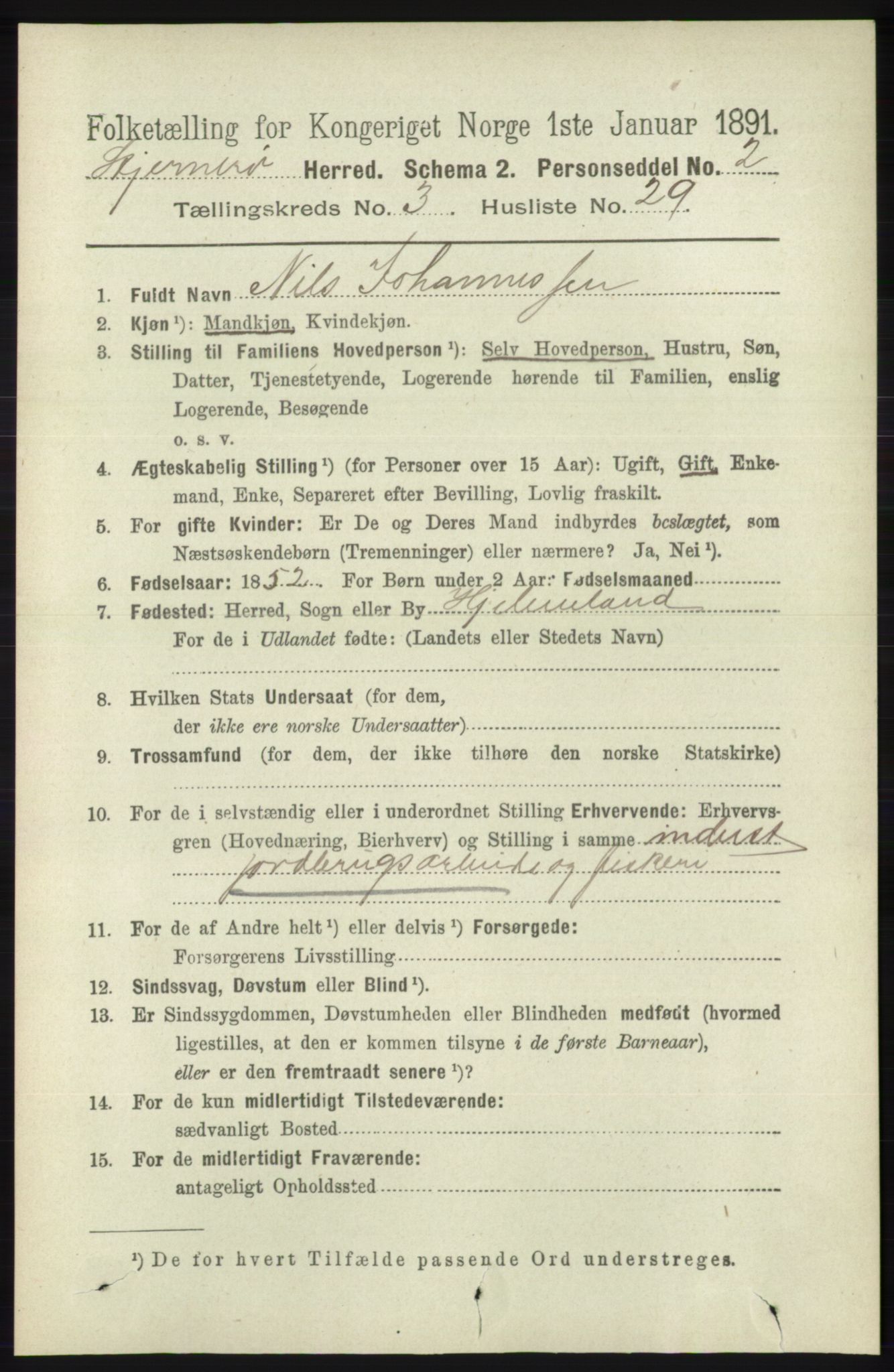 RA, 1891 census for 1140 Sjernarøy, 1891, p. 534