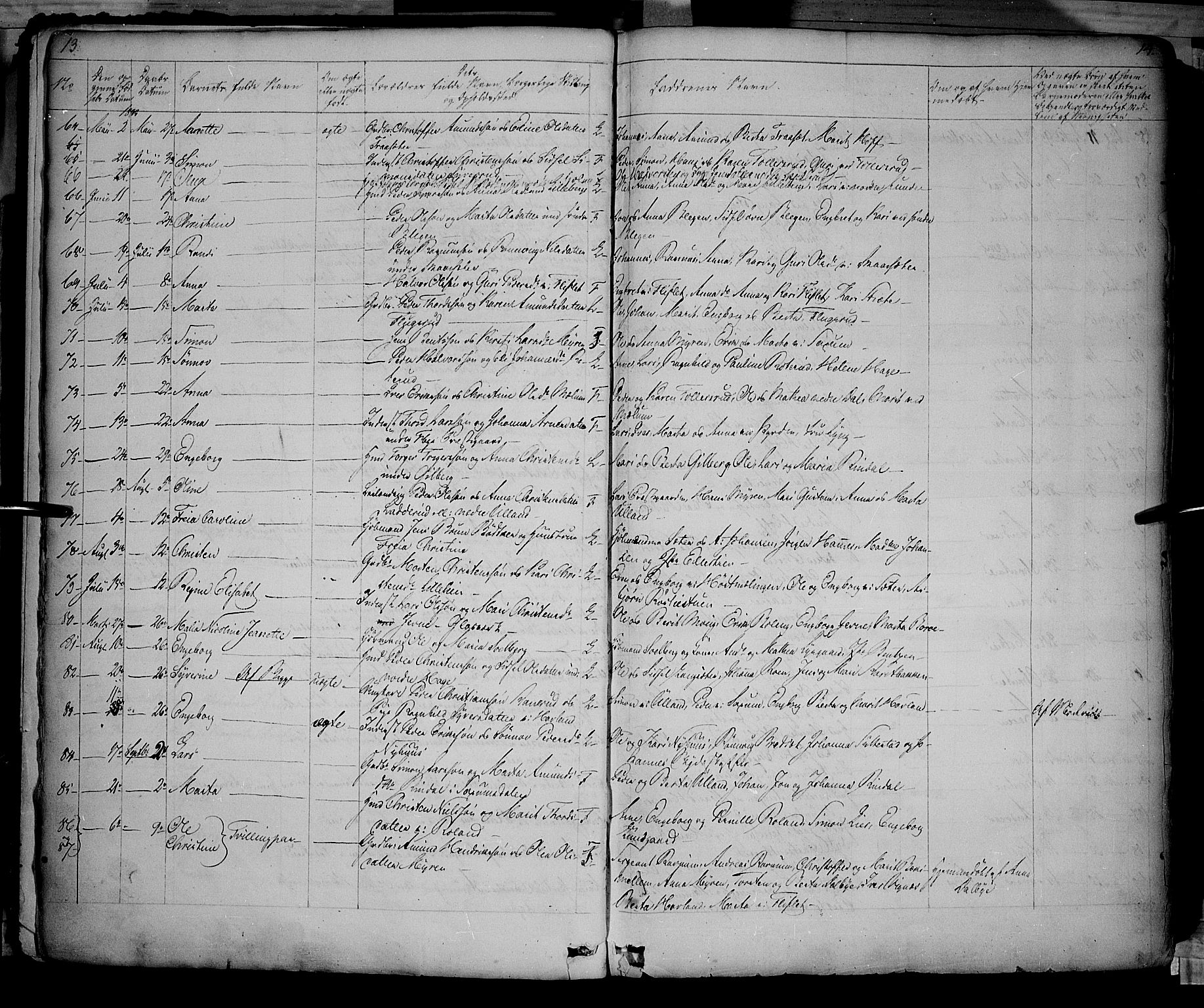 Fåberg prestekontor, AV/SAH-PREST-086/H/Ha/Haa/L0005: Parish register (official) no. 5, 1836-1854, p. 13-14