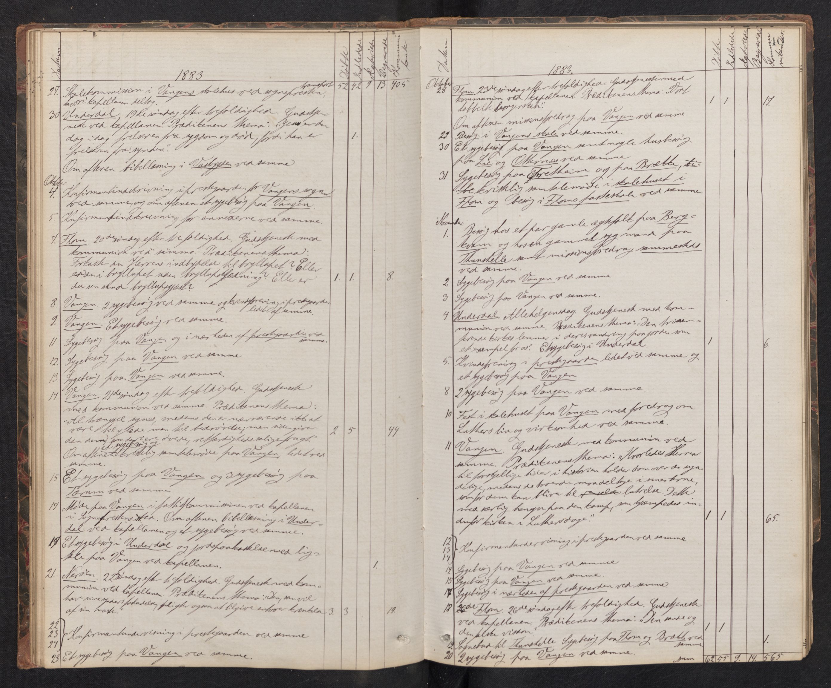 Aurland sokneprestembete, AV/SAB-A-99937/H/Ha/Haf: Diary records no. F 1, 1877-1890, p. 39b-40a