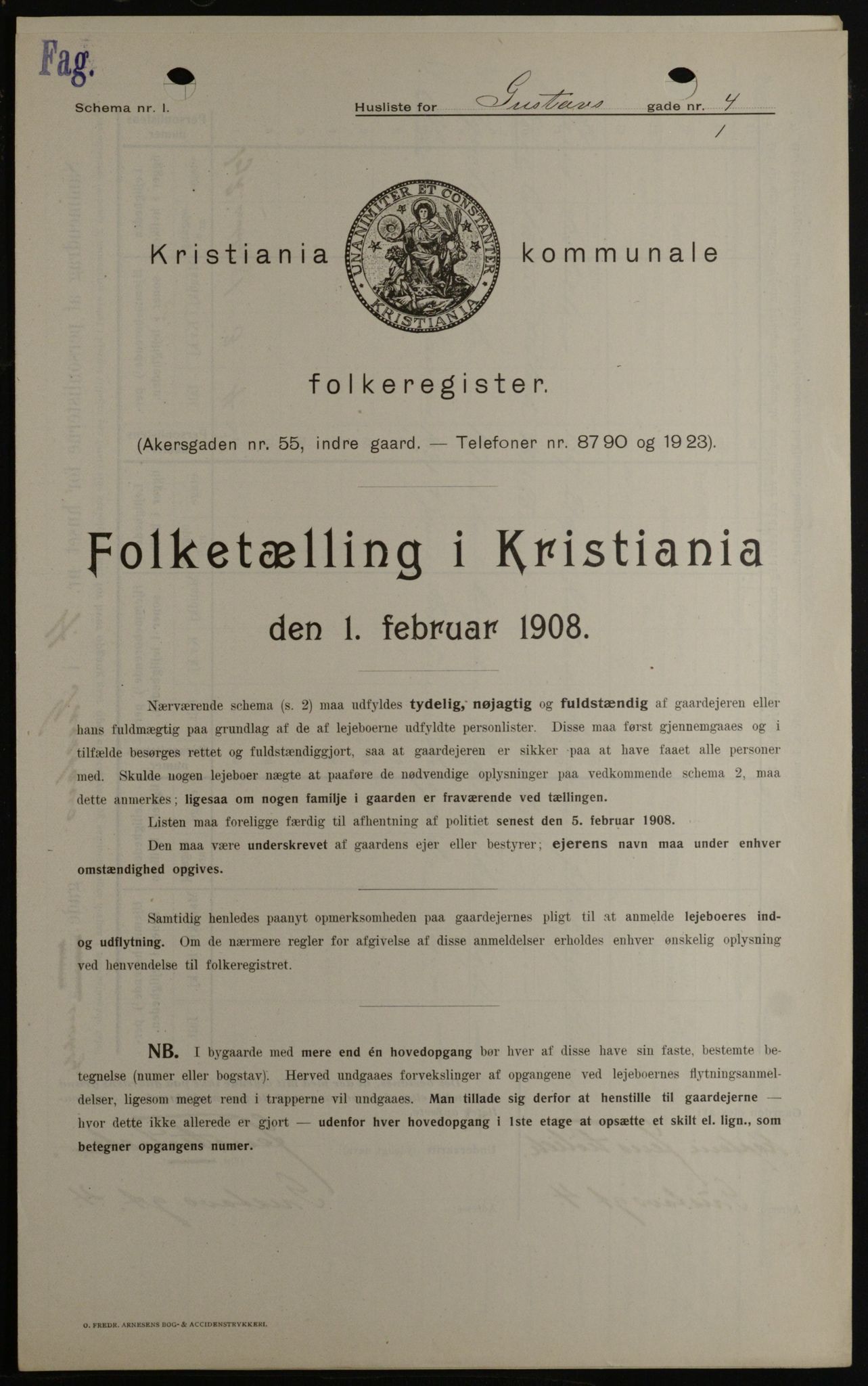 OBA, Municipal Census 1908 for Kristiania, 1908, p. 29315