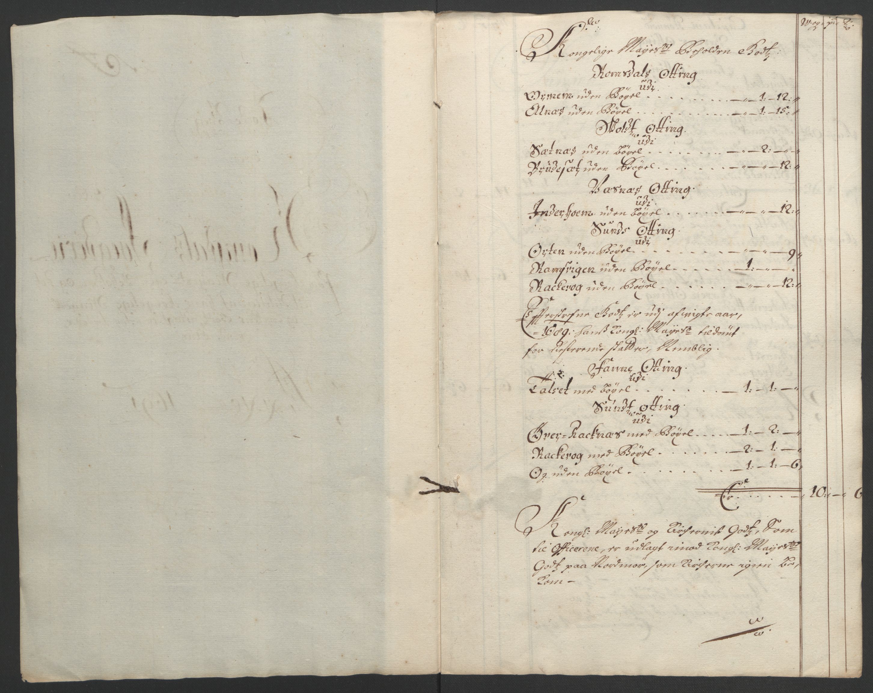 Rentekammeret inntil 1814, Reviderte regnskaper, Fogderegnskap, RA/EA-4092/R55/L3649: Fogderegnskap Romsdal, 1690-1691, p. 299