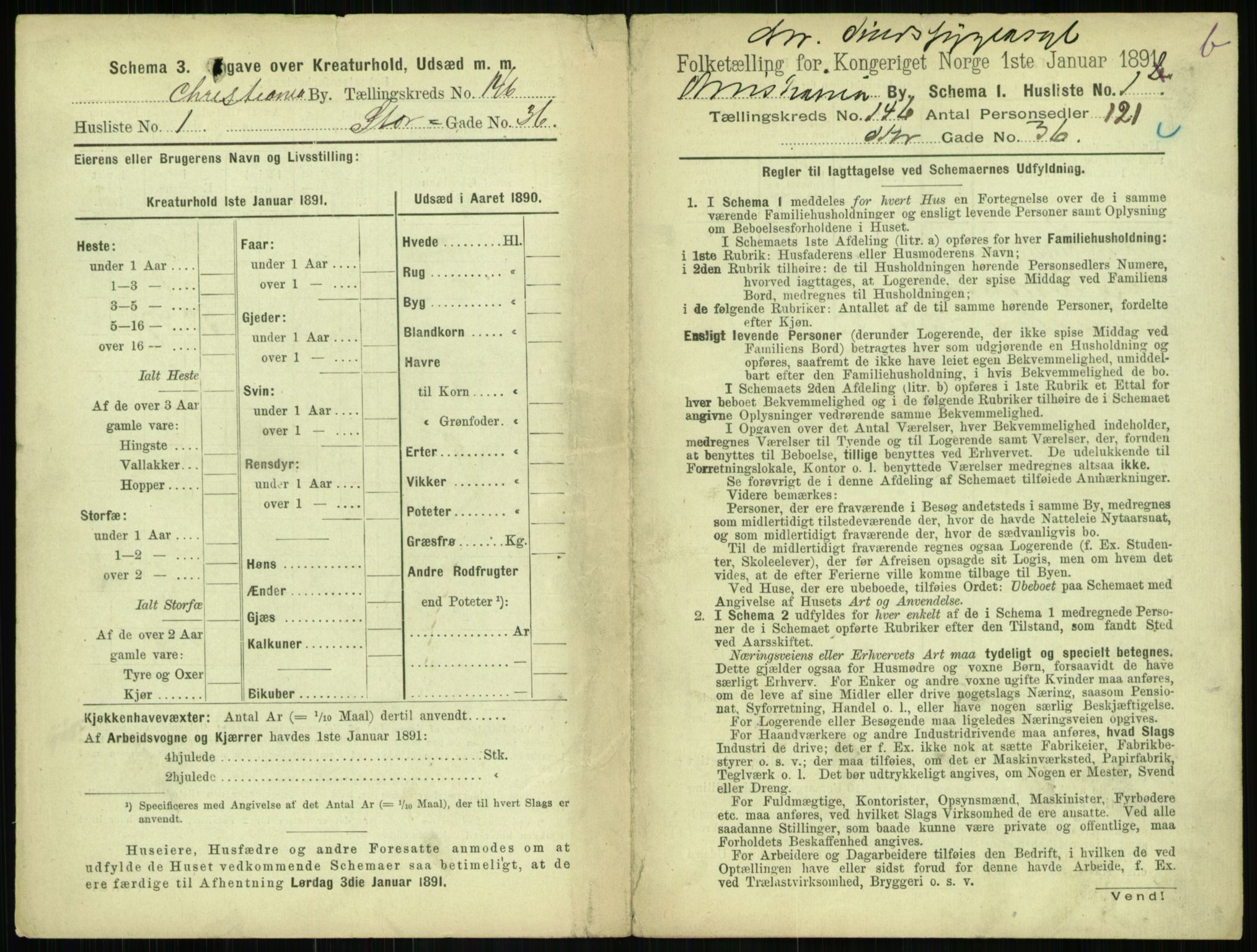 RA, 1891 census for 0301 Kristiania, 1891, p. 80104