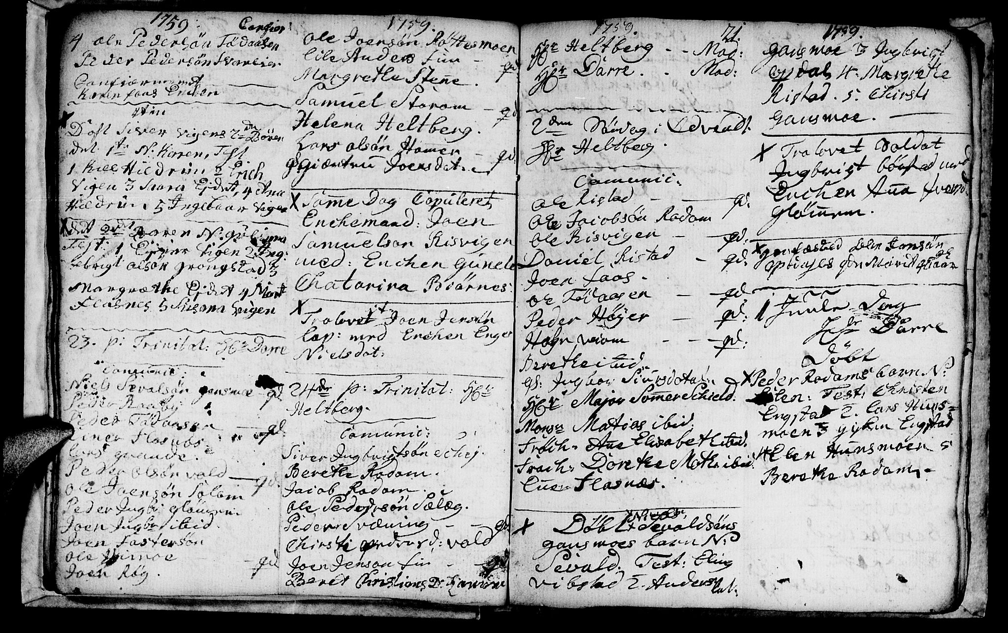 Ministerialprotokoller, klokkerbøker og fødselsregistre - Nord-Trøndelag, SAT/A-1458/764/L0543: Parish register (official) no. 764A03, 1758-1765, p. 21
