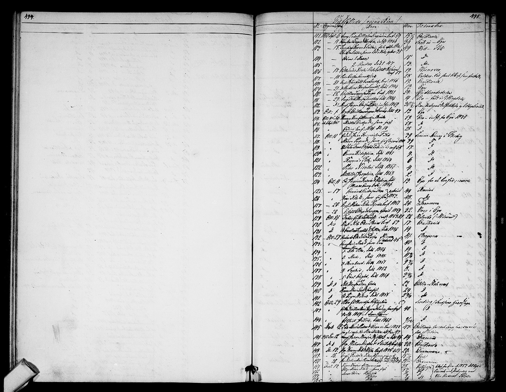 Modum kirkebøker, SAKO/A-234/G/Ga/L0006: Parish register (copy) no. I 6, 1854-1868, p. 494-495