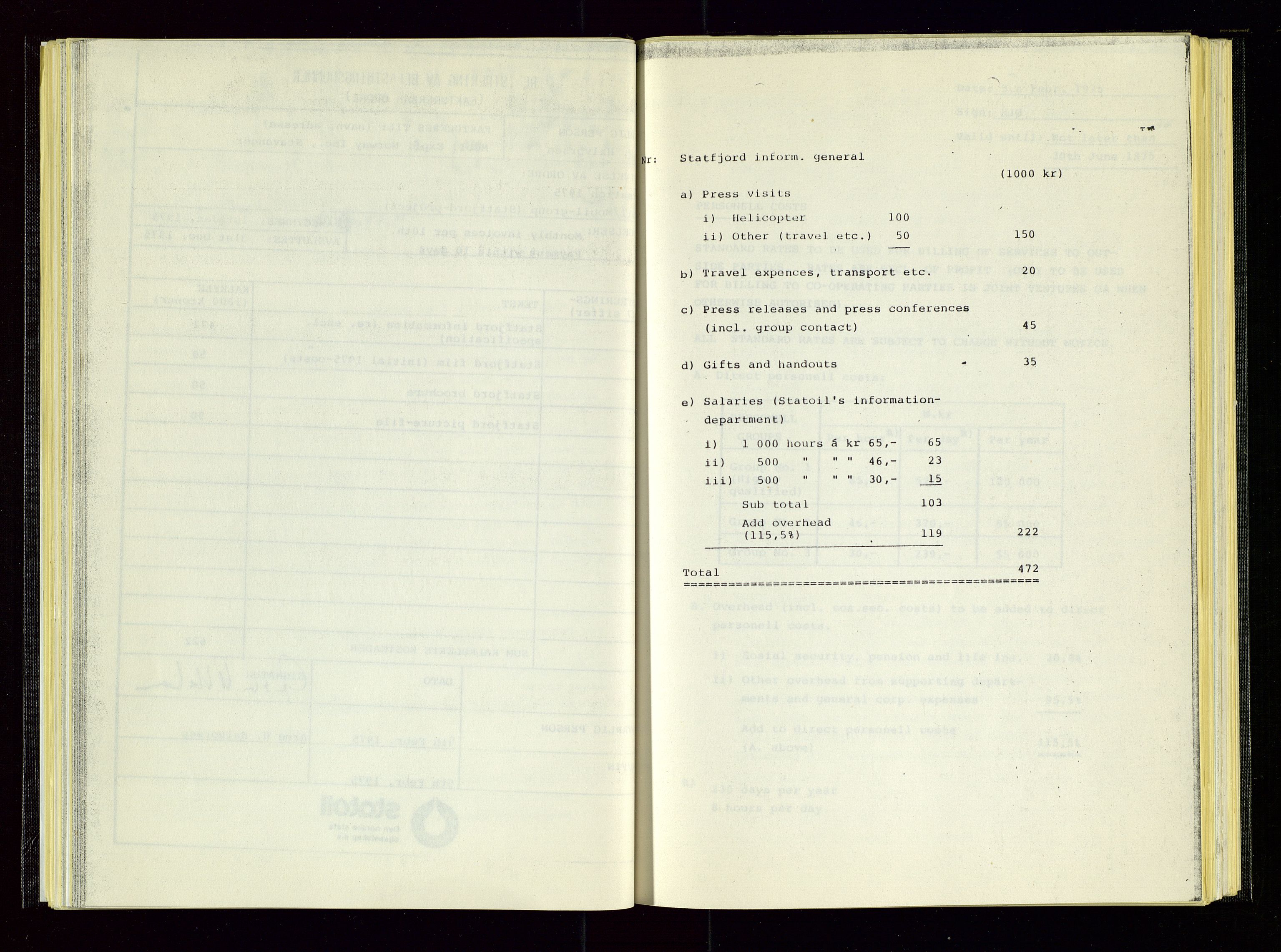 Oljedirektoratet, AV/SAST-A-101366/Aa/L0004: Referatprotokoller, 1975