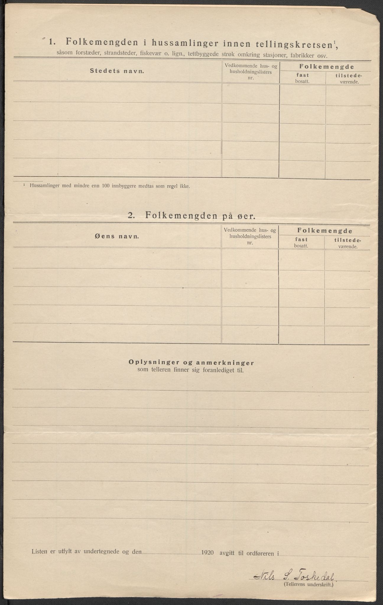 SAB, 1920 census for Bruvik, 1920, p. 52