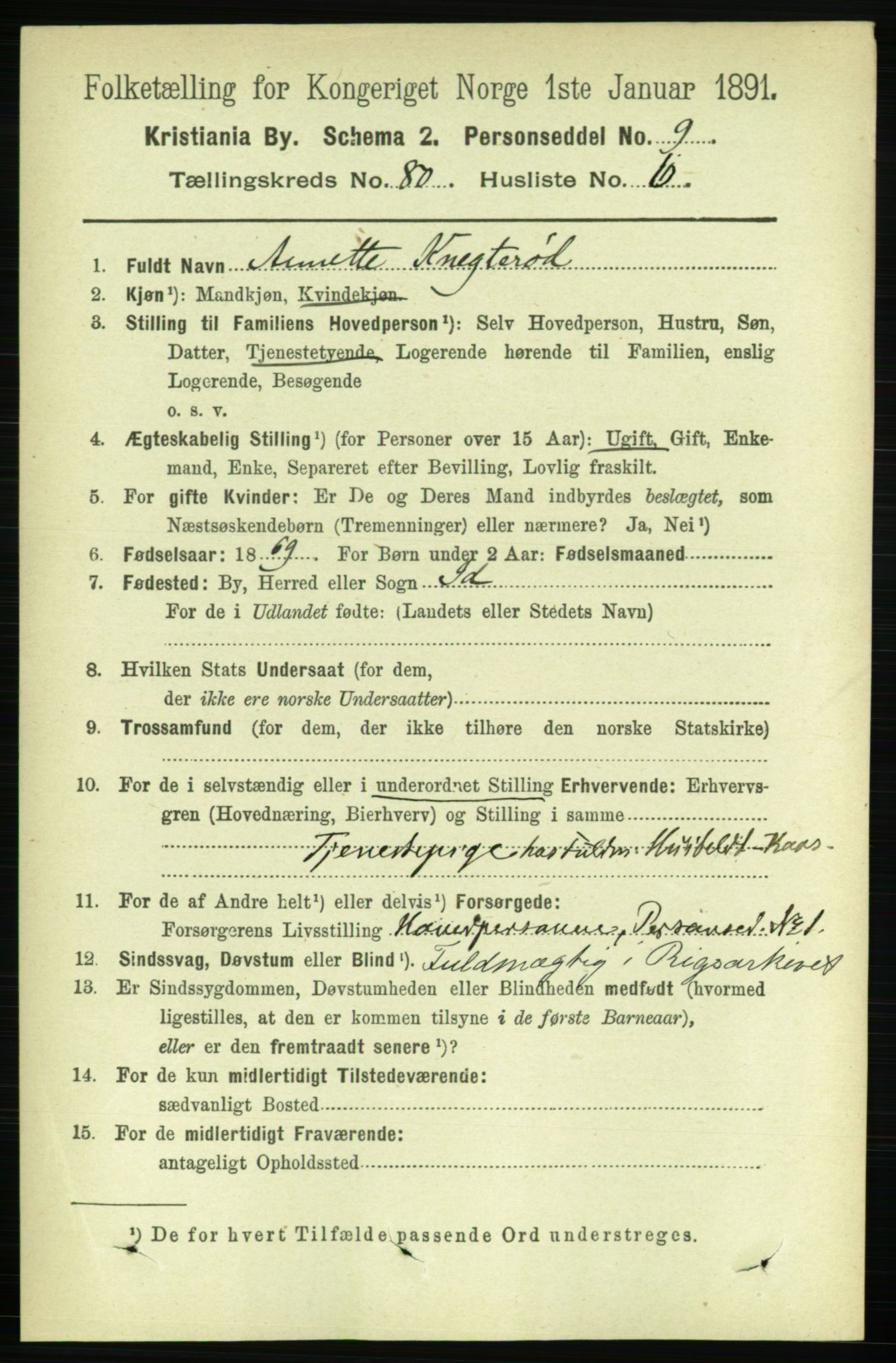 RA, 1891 census for 0301 Kristiania, 1891, p. 41333