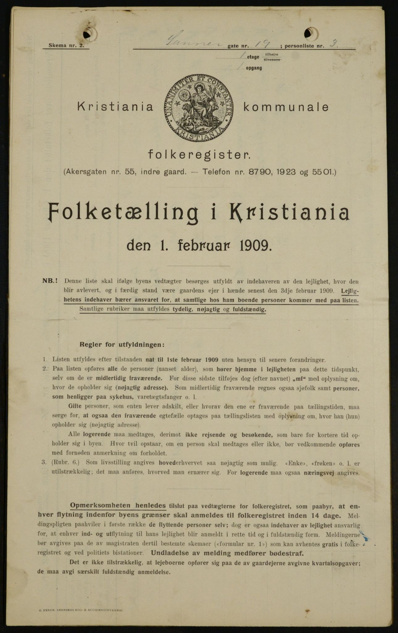 OBA, Municipal Census 1909 for Kristiania, 1909, p. 80653