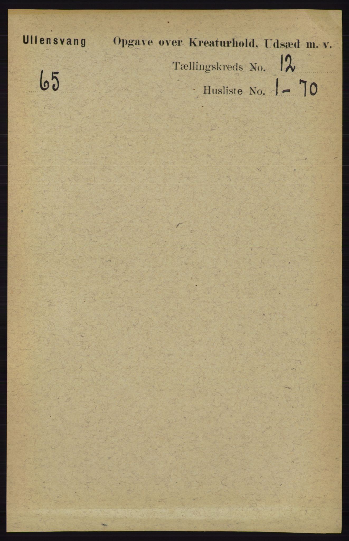 RA, 1891 census for 1230 Ullensvang, 1891, p. 8021