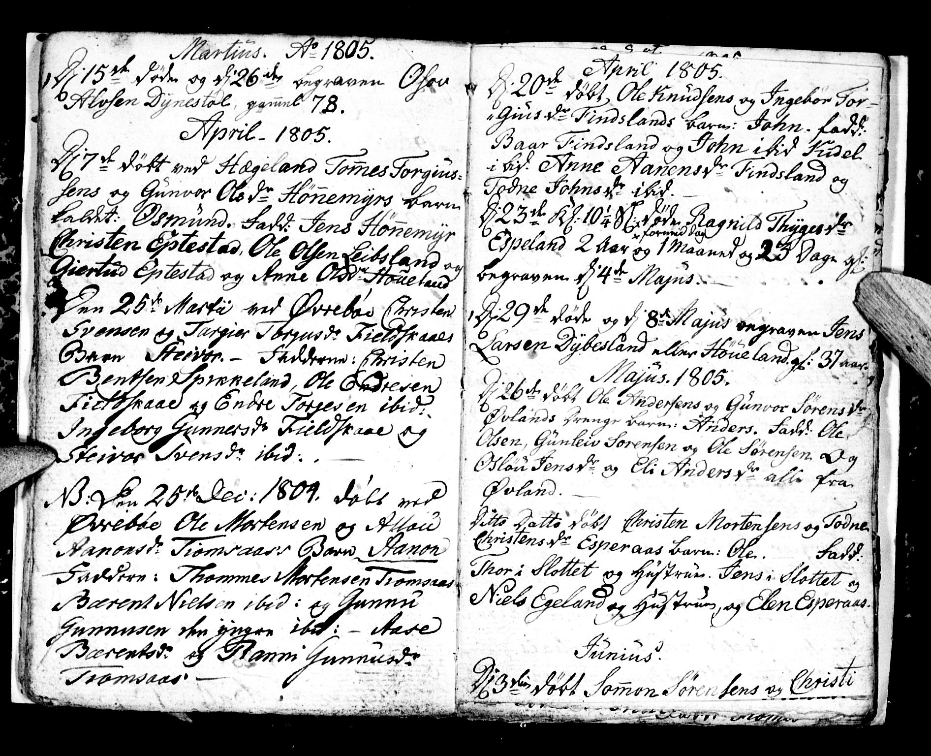 Bjelland sokneprestkontor, AV/SAK-1111-0005/F/Fa/Fab/L0001: Parish register (official) no. A 1, 1799-1810