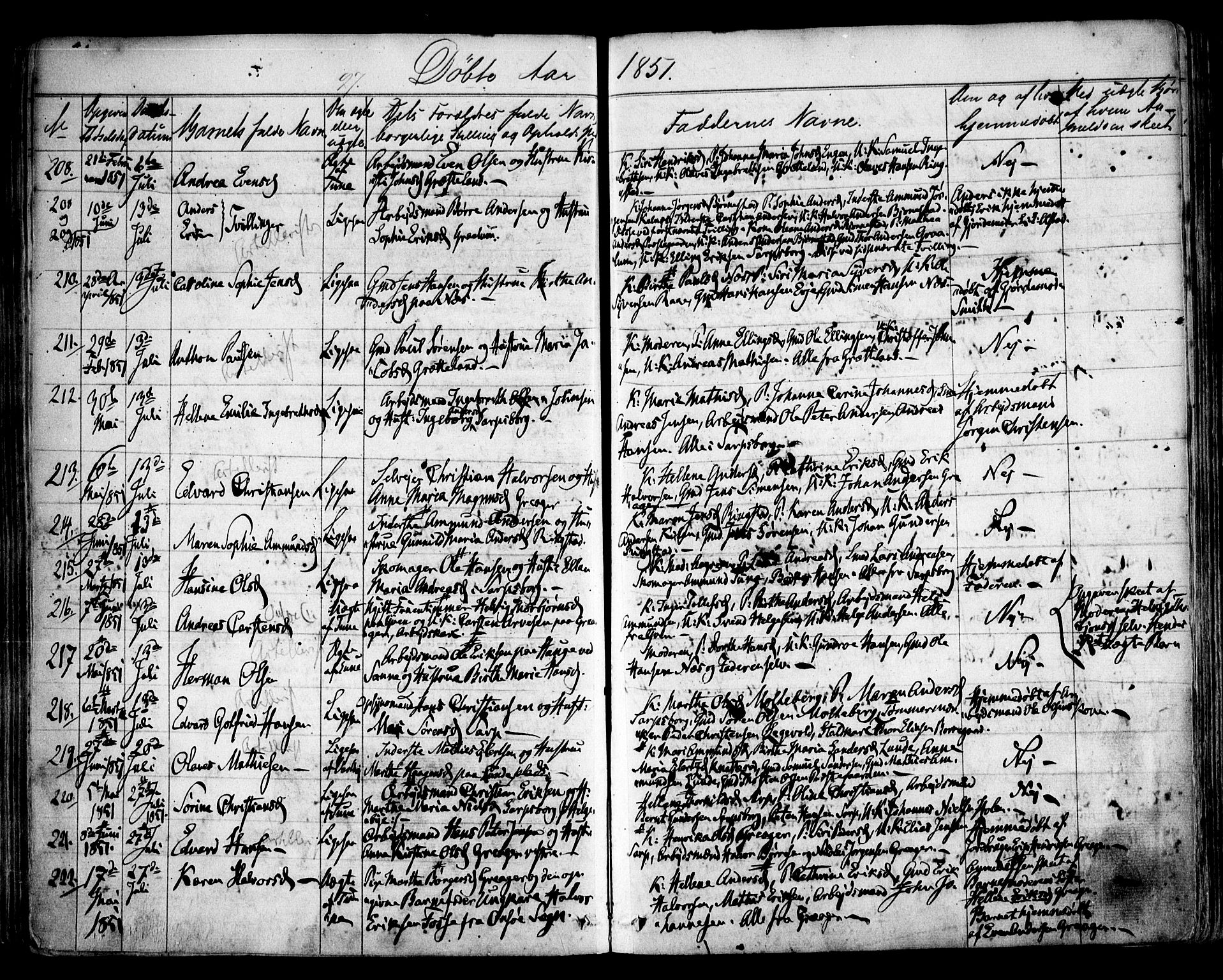 Tune prestekontor Kirkebøker, AV/SAO-A-2007/F/Fa/L0010a: Parish register (official) no. 10A, 1847-1852, p. 97