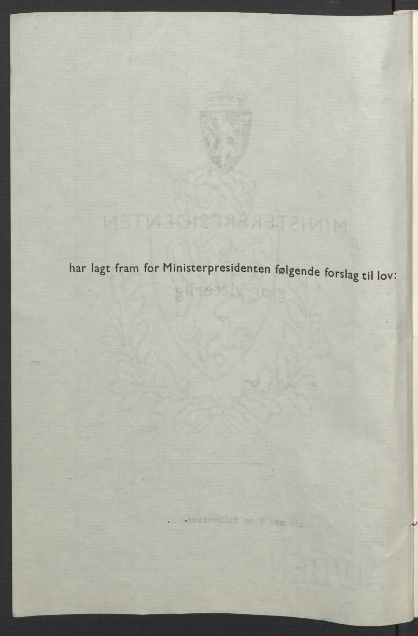 NS-administrasjonen 1940-1945 (Statsrådsekretariatet, de kommisariske statsråder mm), RA/S-4279/D/Db/L0099: Lover, 1943, p. 8