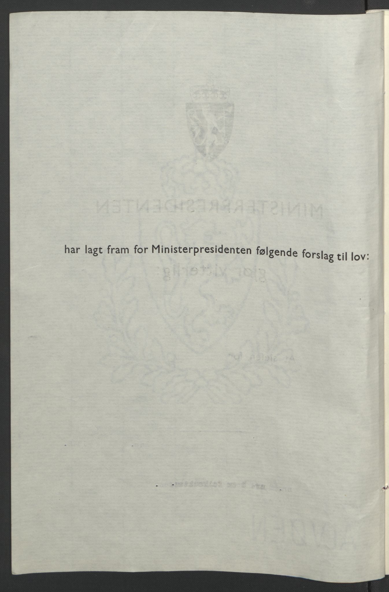 NS-administrasjonen 1940-1945 (Statsrådsekretariatet, de kommisariske statsråder mm), AV/RA-S-4279/D/Db/L0099: Lover, 1943, p. 8