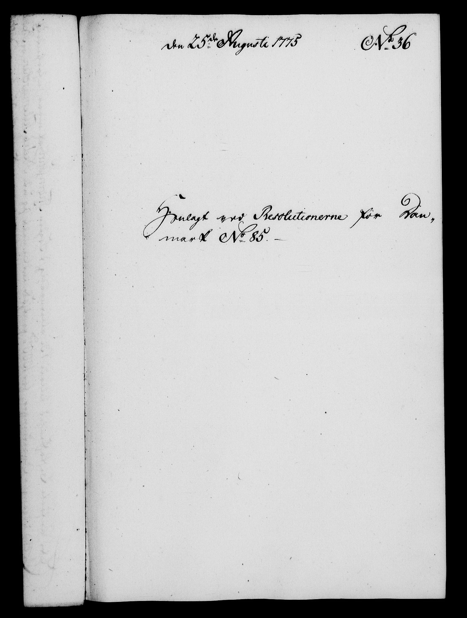 Rentekammeret, Kammerkanselliet, RA/EA-3111/G/Gf/Gfa/L0057: Norsk relasjons- og resolusjonsprotokoll (merket RK 52.57), 1775, p. 150