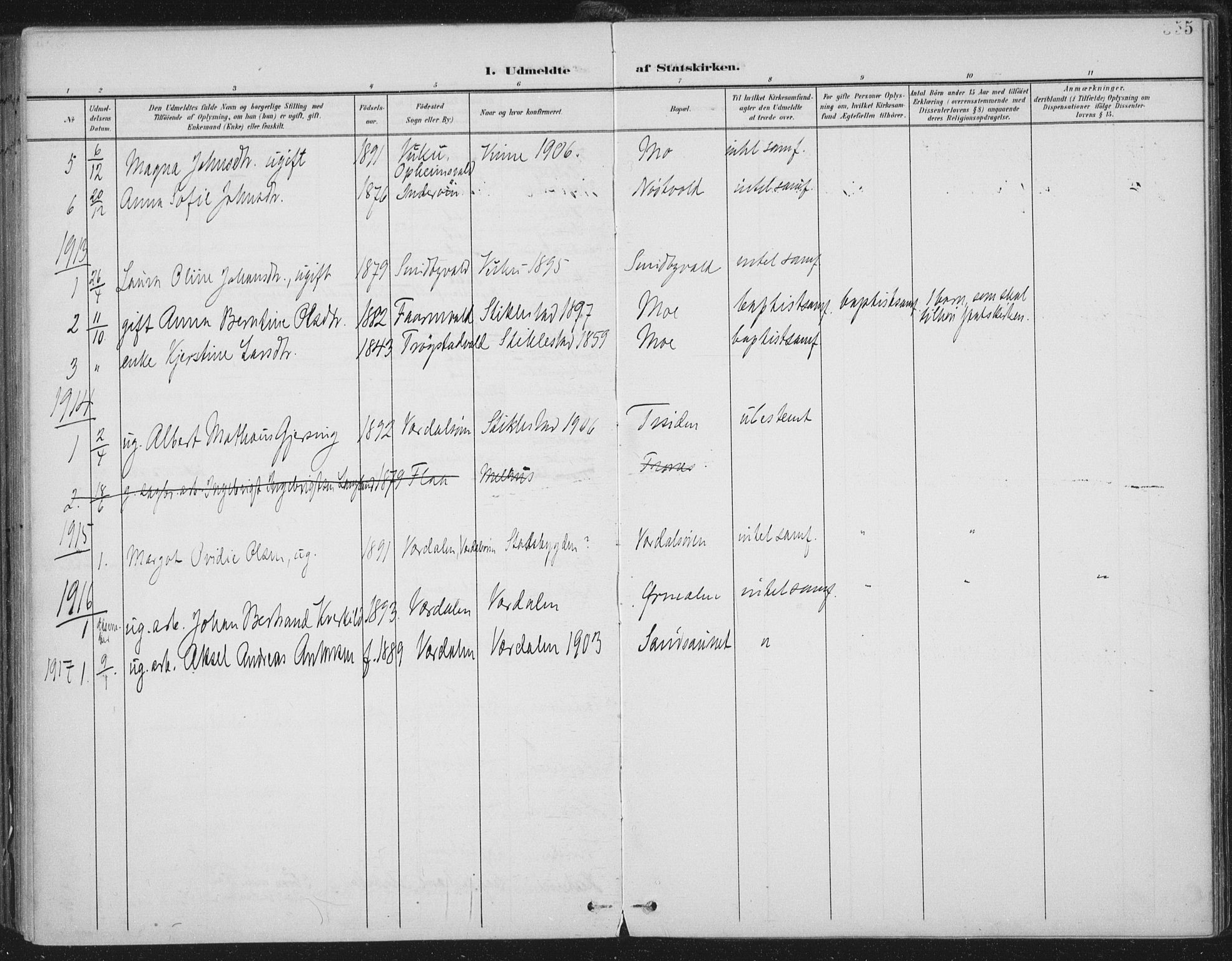 Ministerialprotokoller, klokkerbøker og fødselsregistre - Nord-Trøndelag, SAT/A-1458/723/L0246: Parish register (official) no. 723A15, 1900-1917, p. 355