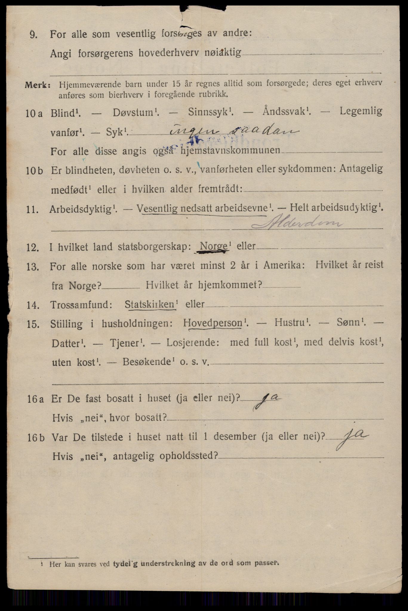 SAT, 1920 census for Trondheim, 1920, p. 39821