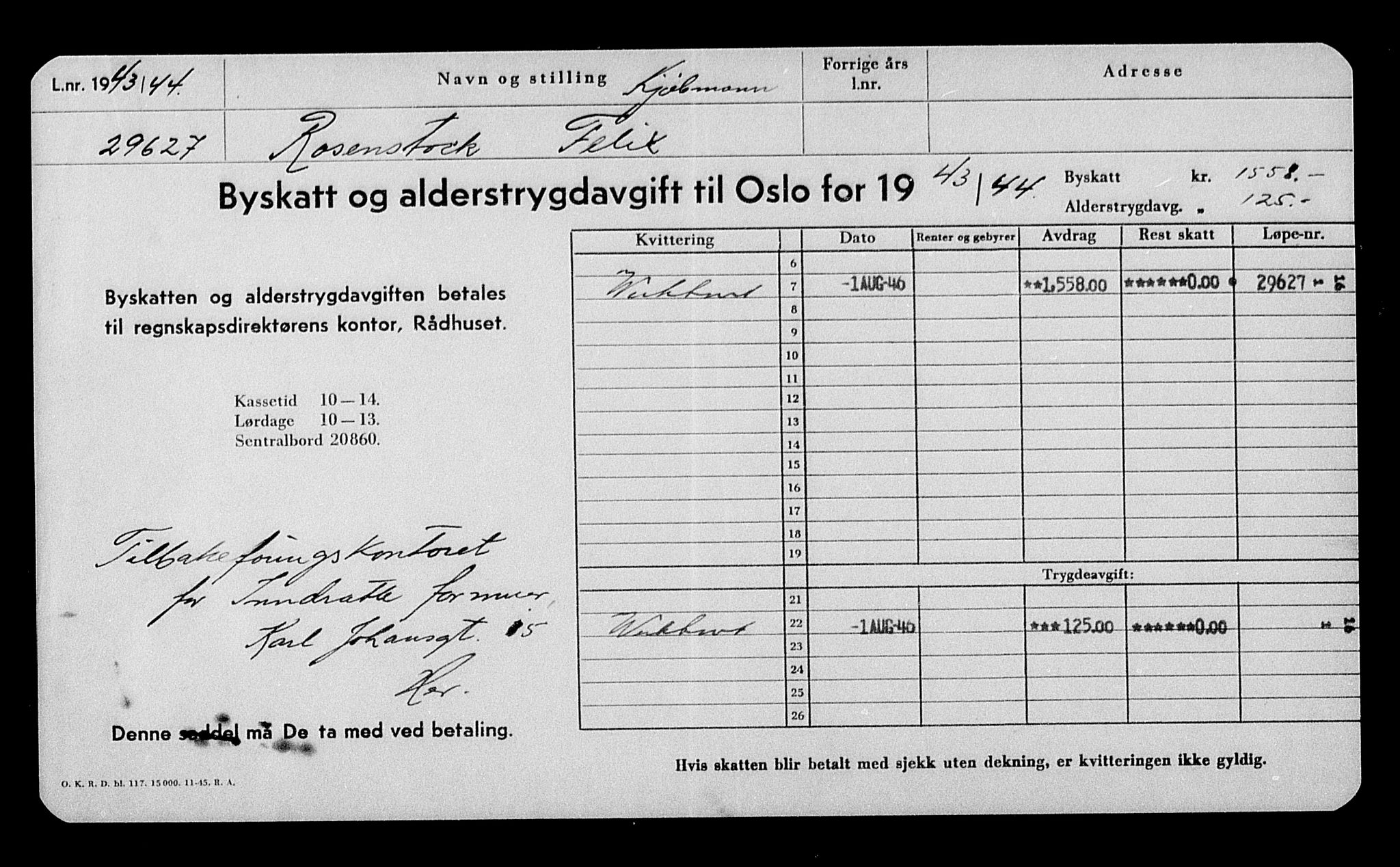 Justisdepartementet, Tilbakeføringskontoret for inndratte formuer, RA/S-1564/H/Hc/Hcc/L0974: --, 1945-1947, p. 122