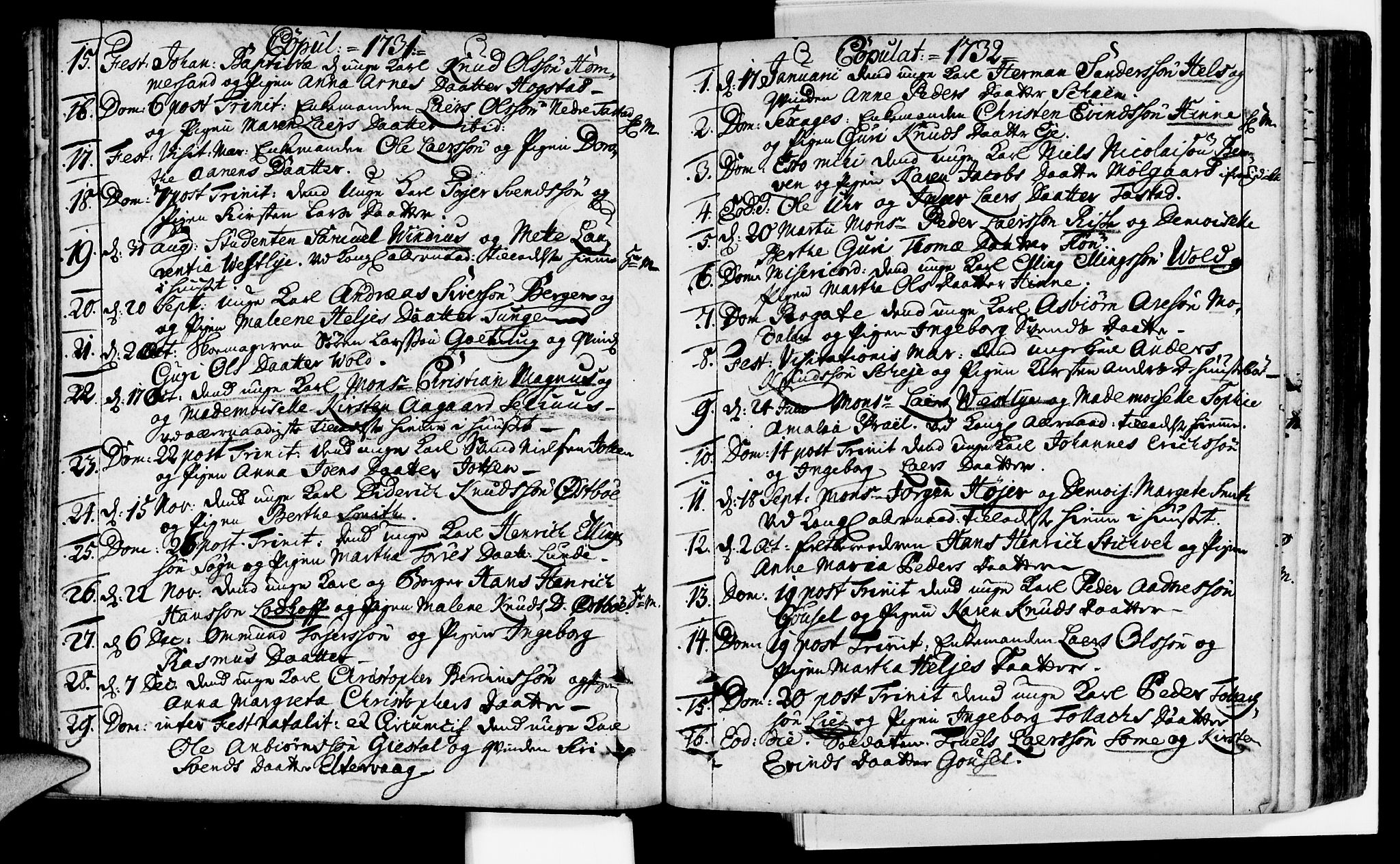 Domkirken sokneprestkontor, AV/SAST-A-101812/001/30/30BA/L0002: Parish register (official) no. A 2 /1, 1727-1738