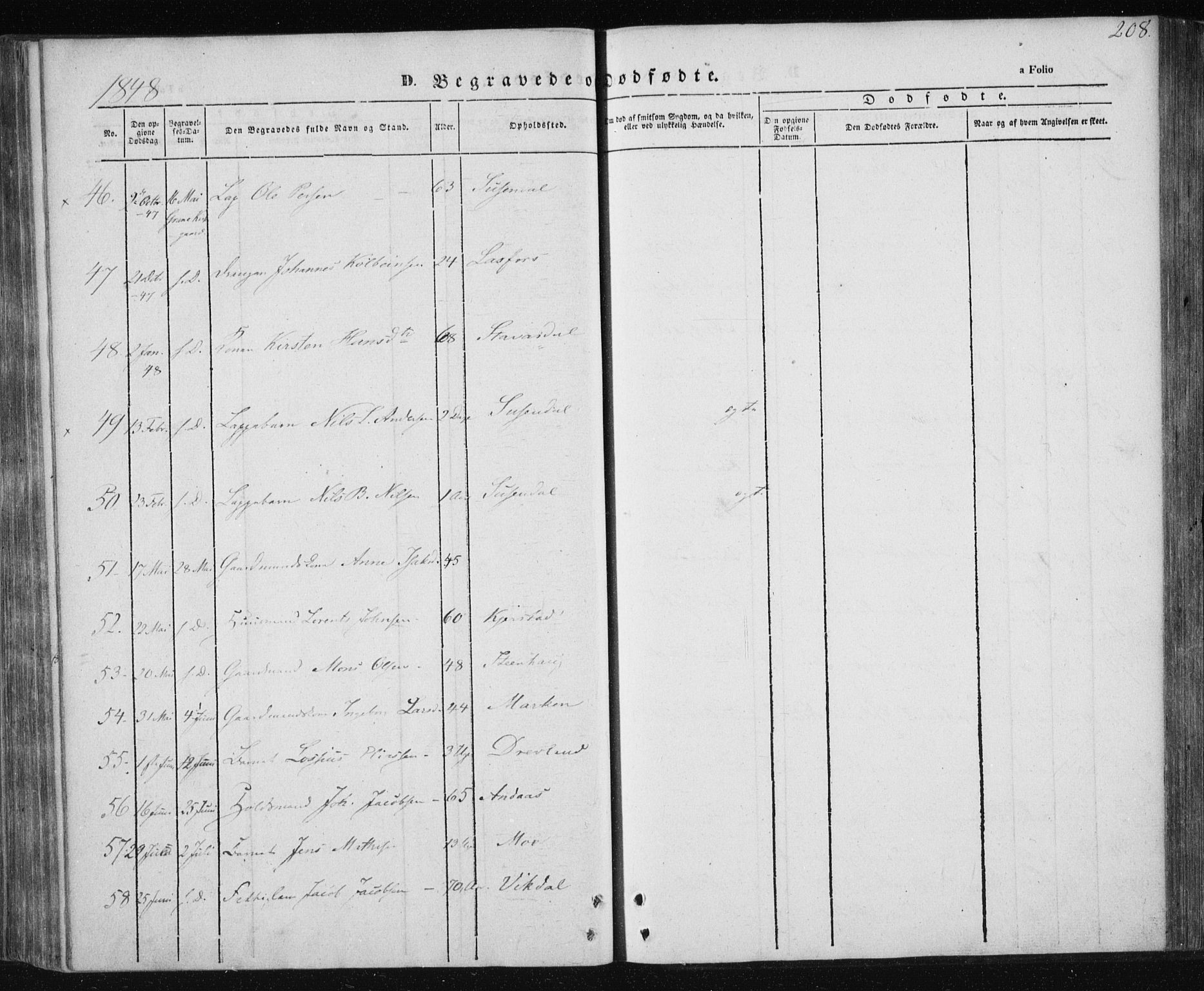 Ministerialprotokoller, klokkerbøker og fødselsregistre - Nordland, AV/SAT-A-1459/820/L0291: Parish register (official) no. 820A12, 1846-1854, p. 208