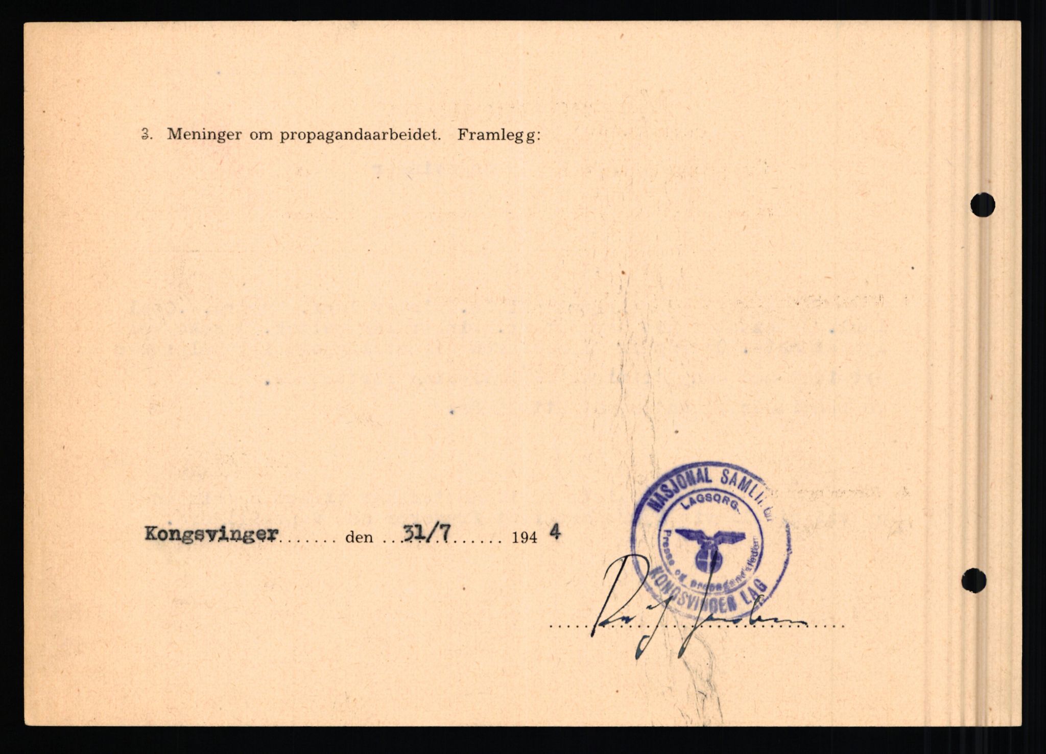 Landssvikarkivet, Kongsvinger politikammer, AV/RA-S-3138-08/Da/L0055/0797: Saker / Anr. 555/45, 1945-1946, p. 111