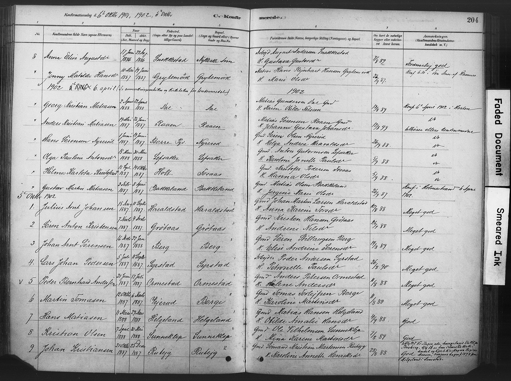 Våle kirkebøker, SAKO/A-334/F/Fa/L0011: Parish register (official) no. I 11, 1878-1906, p. 204