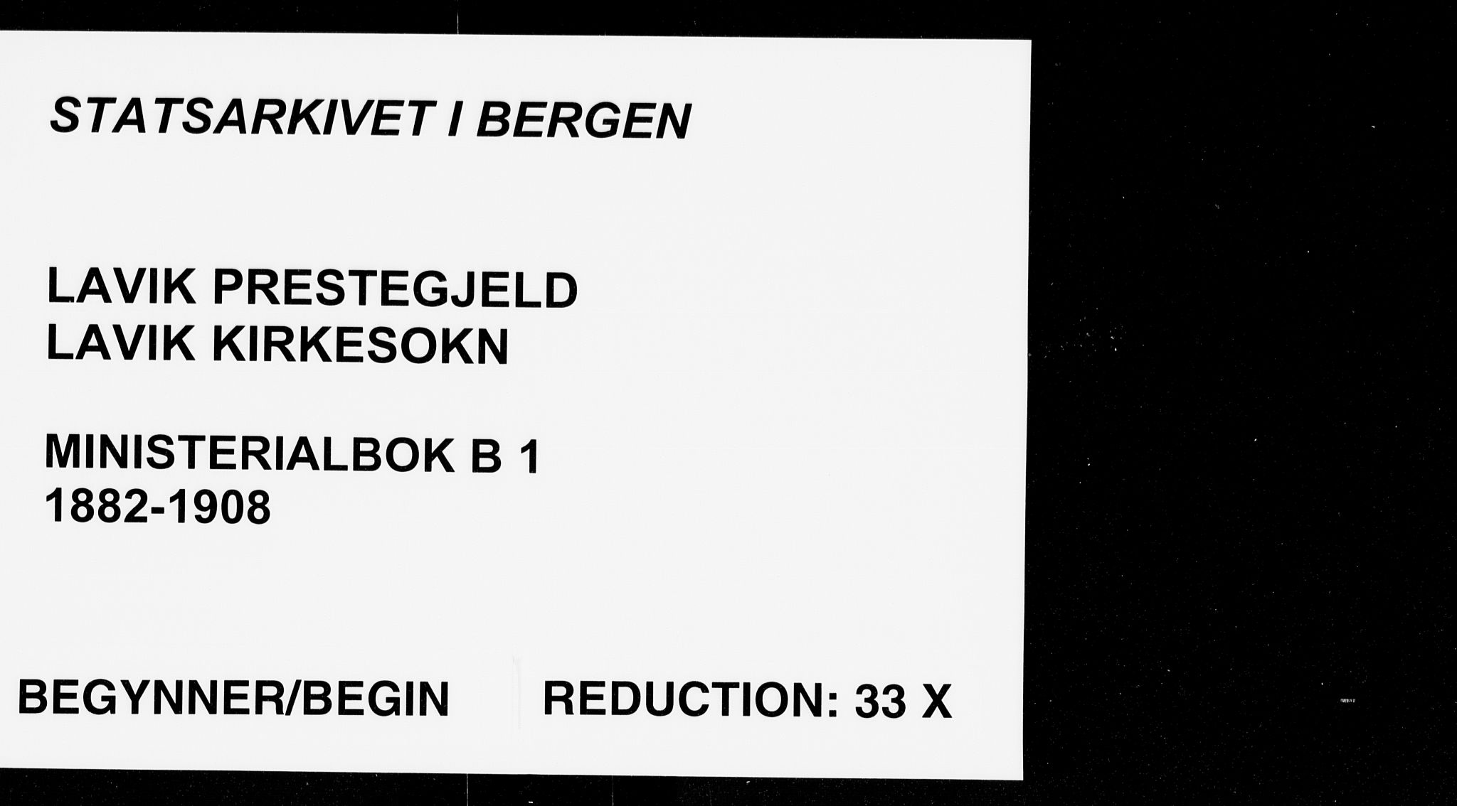 Lavik sokneprestembete, AV/SAB-A-80901: Parish register (official) no. B 1, 1882-1908