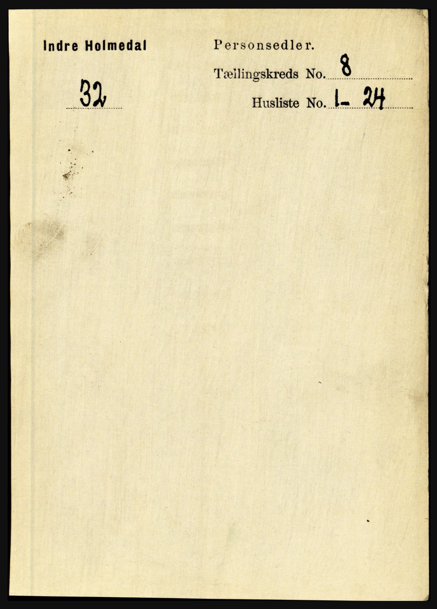 RA, 1891 census for 1430 Indre Holmedal, 1891, p. 3396