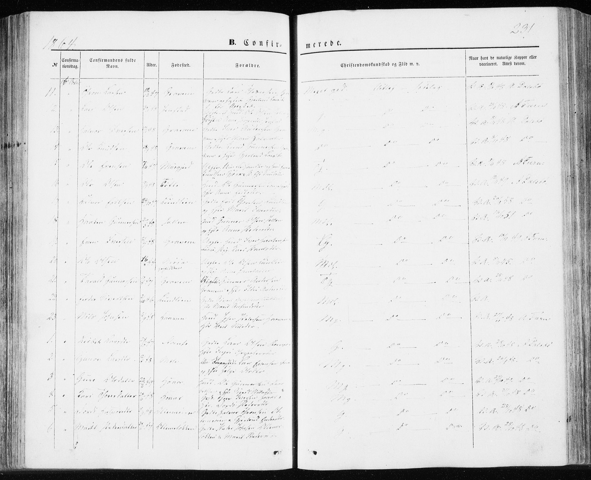Ministerialprotokoller, klokkerbøker og fødselsregistre - Møre og Romsdal, SAT/A-1454/590/L1013: Parish register (official) no. 590A05, 1847-1877, p. 231