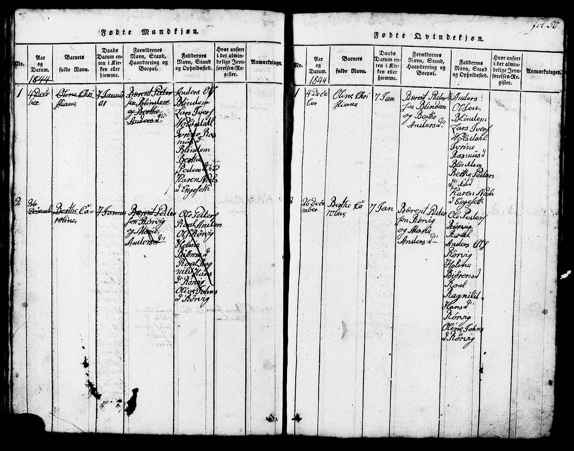 Ministerialprotokoller, klokkerbøker og fødselsregistre - Møre og Romsdal, SAT/A-1454/537/L0520: Parish register (copy) no. 537C01, 1819-1868, p. 50