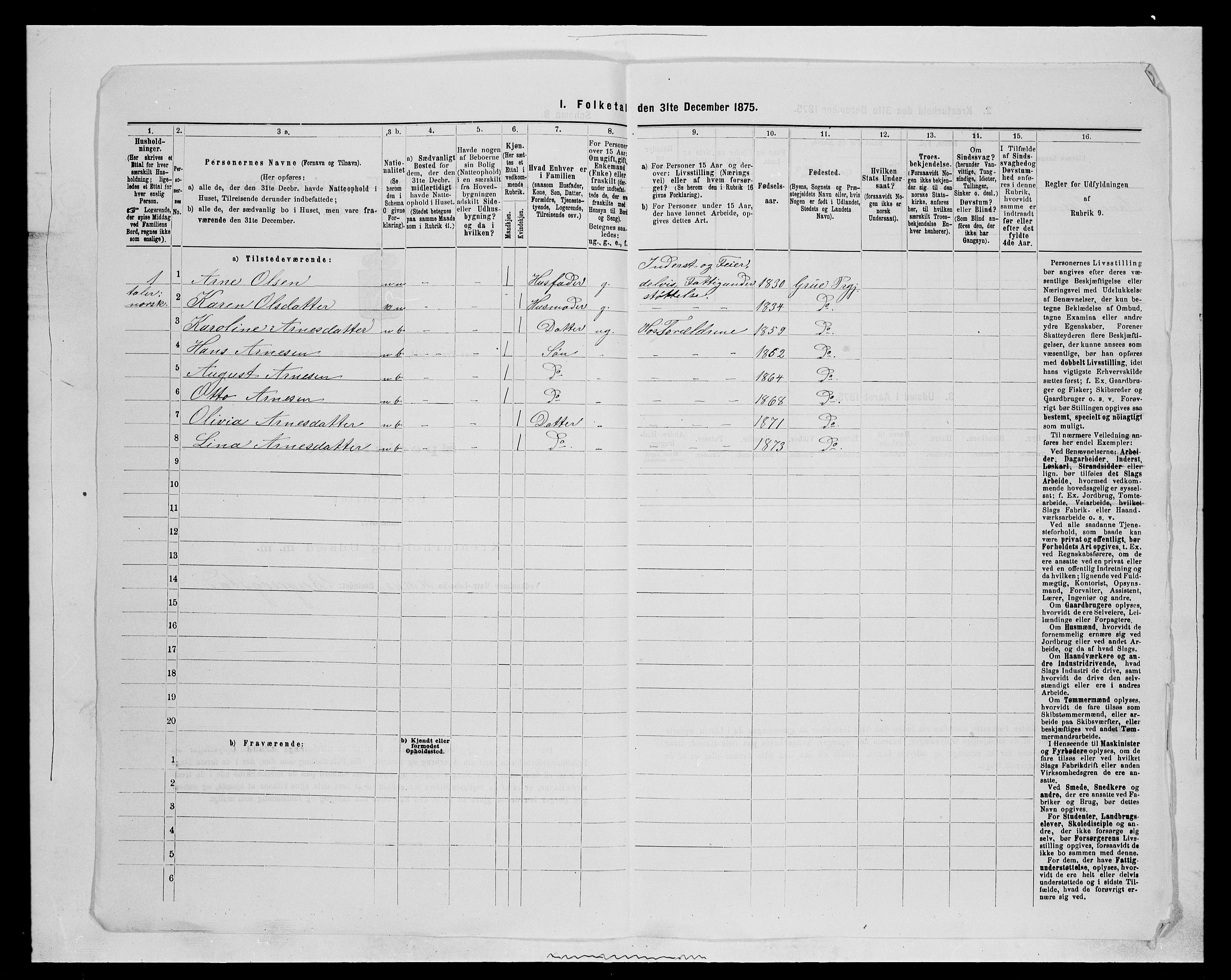 SAH, 1875 census for 0423P Grue, 1875, p. 907