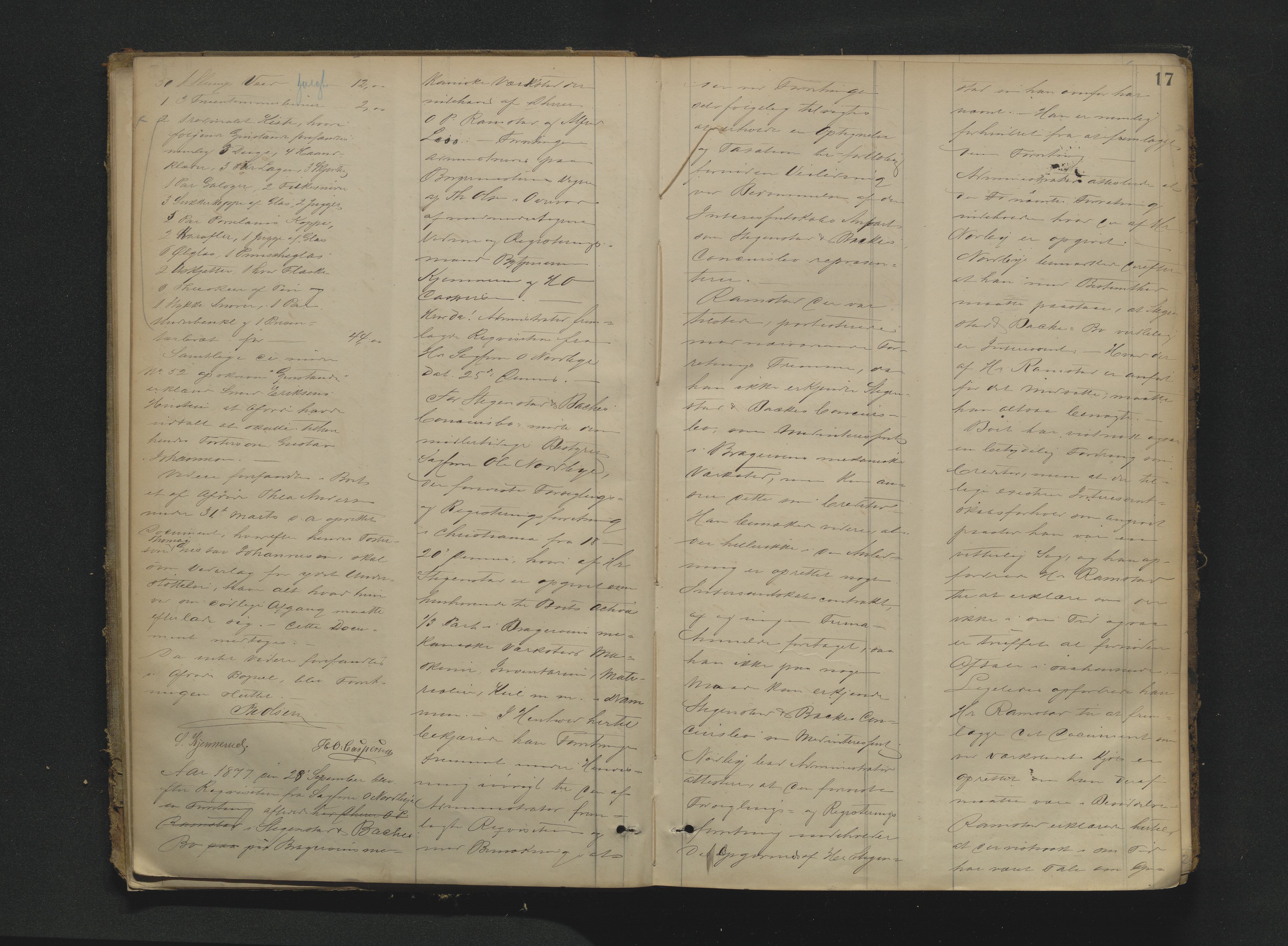 Drammen byfogd, AV/SAKO-A-222/H/Hb/Hbb/L0003: Registreringsprotokoll., 1877-1885, p. 17