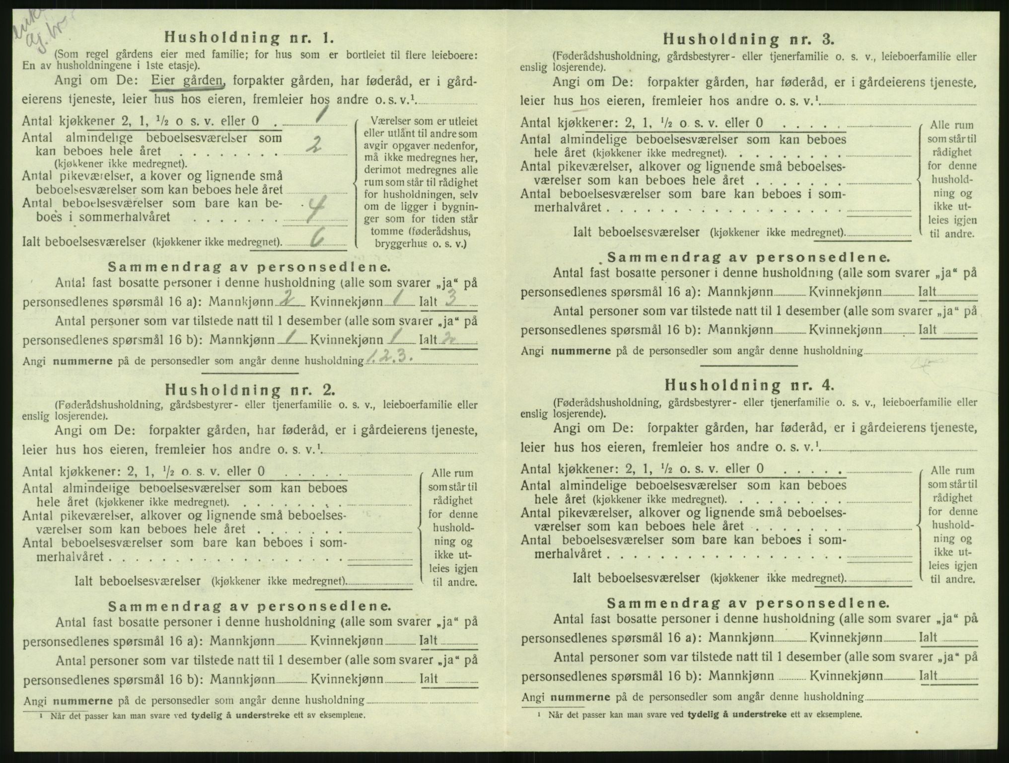 SAT, 1920 census for Leirfjord, 1920, p. 142