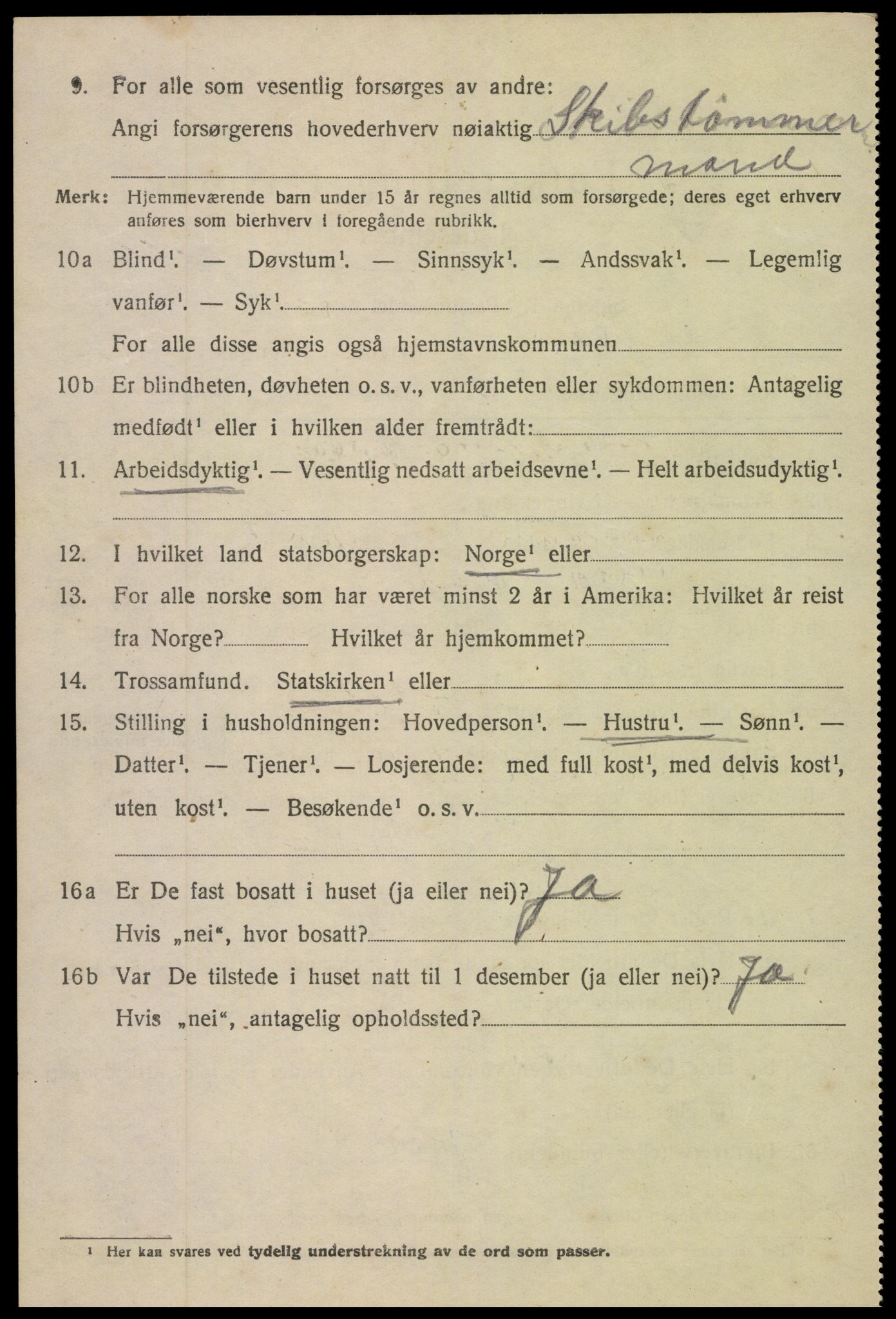 SAK, 1920 census for Hisøy, 1920, p. 2513