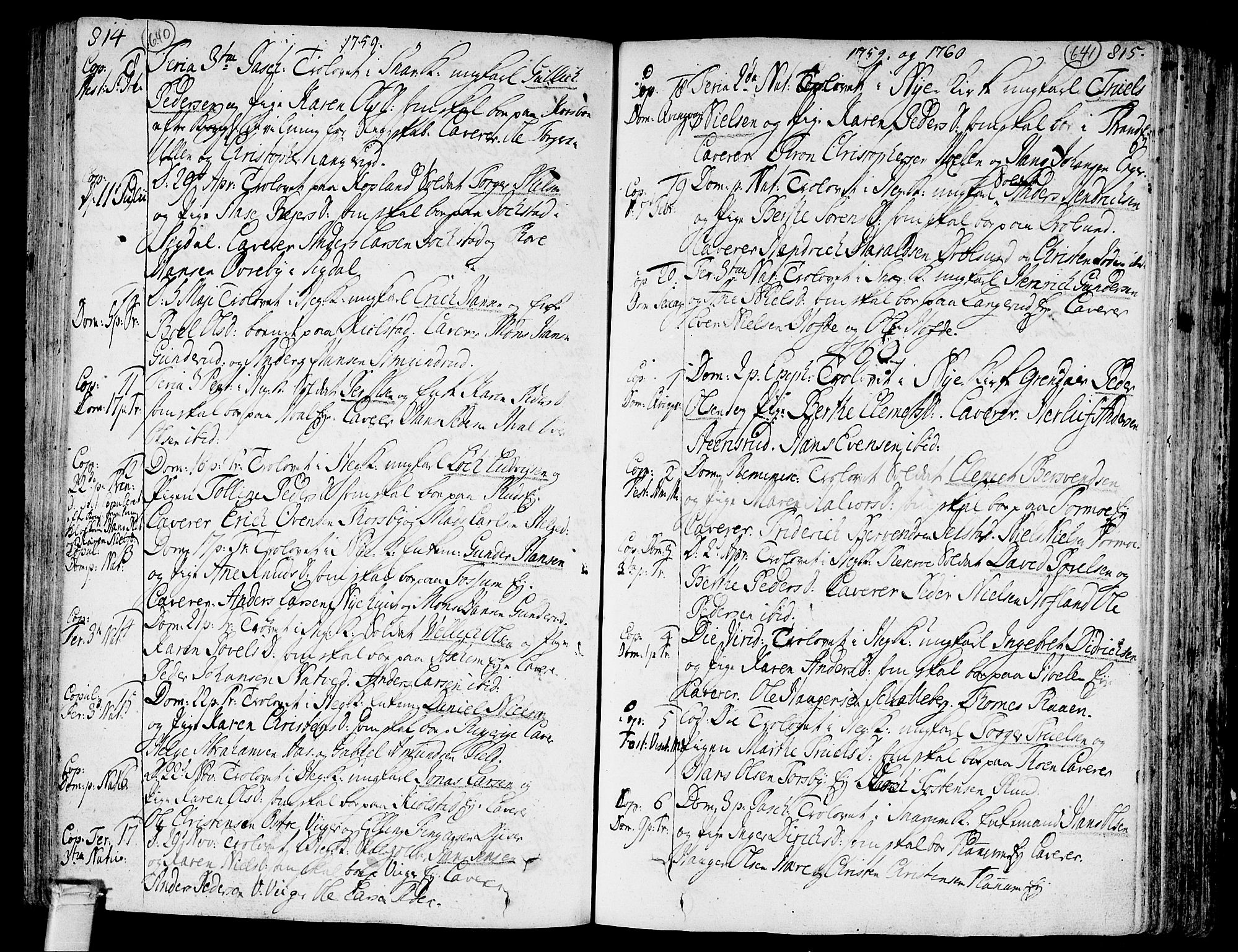 Modum kirkebøker, SAKO/A-234/F/Fa/L0002: Parish register (official) no. 2, 1741-1782, p. 640-641