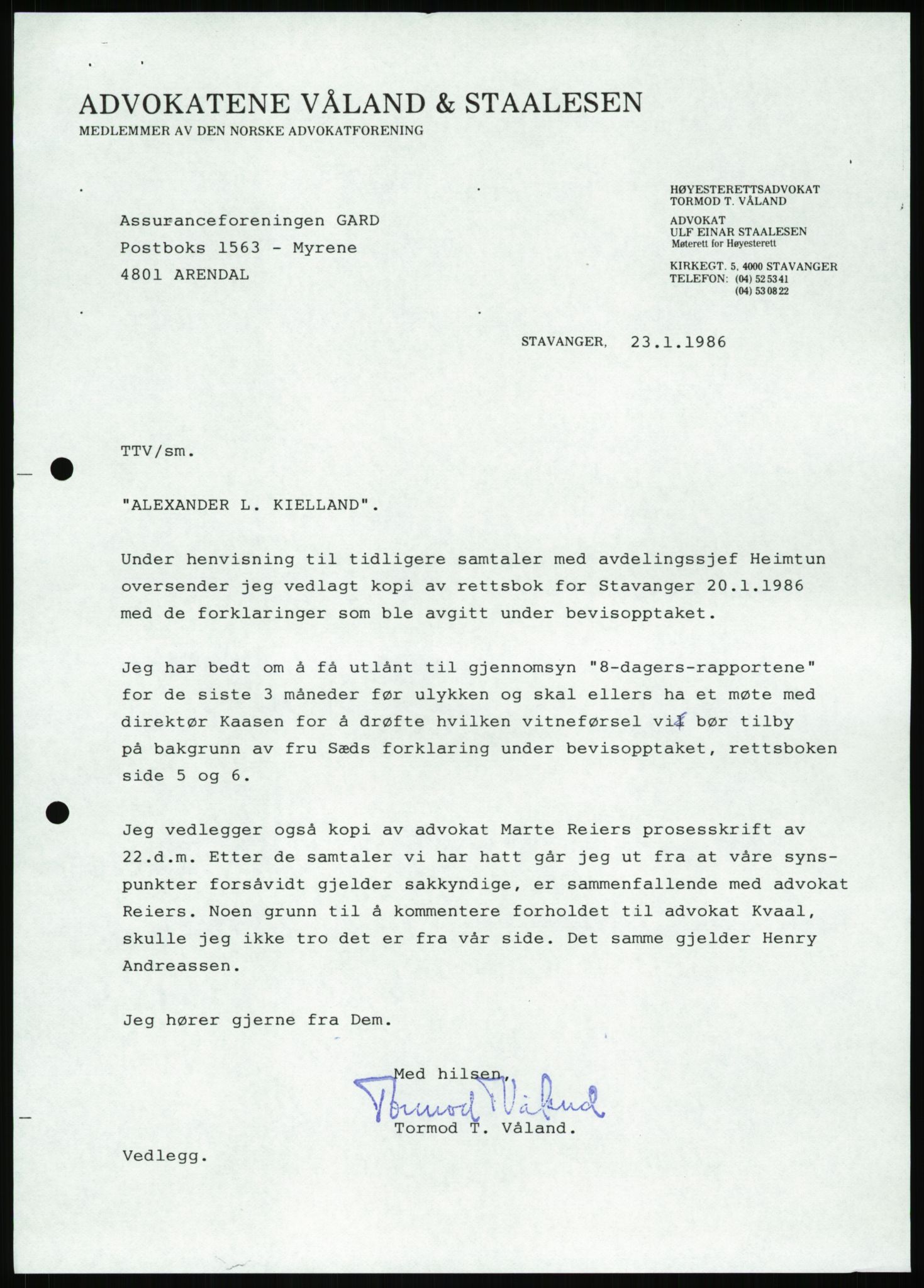 Pa 1503 - Stavanger Drilling AS, AV/SAST-A-101906/Da/L0001: Alexander L. Kielland - Begrensningssak Stavanger byrett, 1986, p. 46