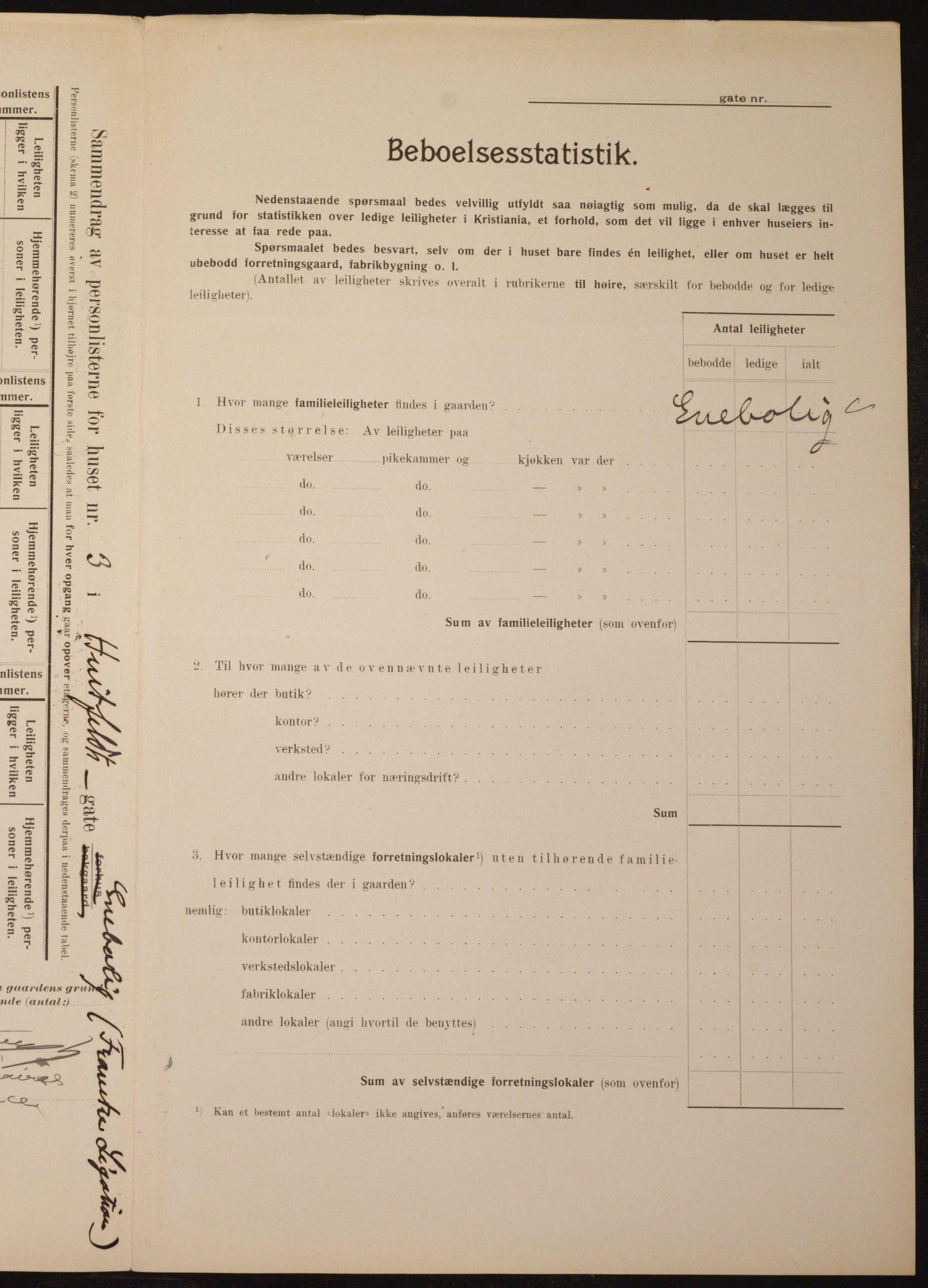 OBA, Municipal Census 1910 for Kristiania, 1910, p. 40751