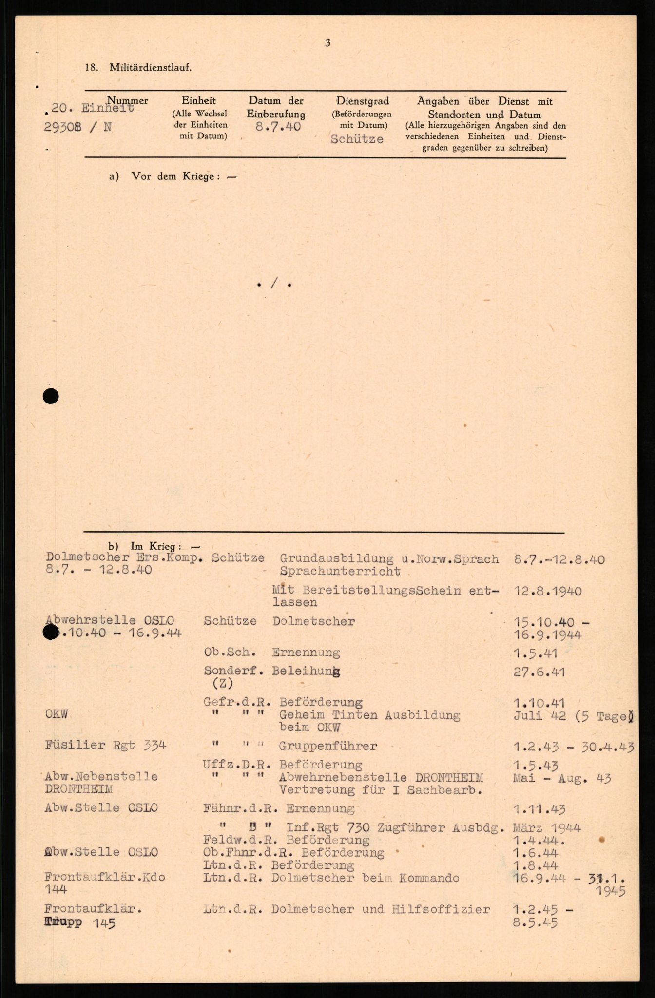 Forsvaret, Forsvarets overkommando II, AV/RA-RAFA-3915/D/Db/L0018: CI Questionaires. Tyske okkupasjonsstyrker i Norge. Tyskere., 1945-1946, p. 348