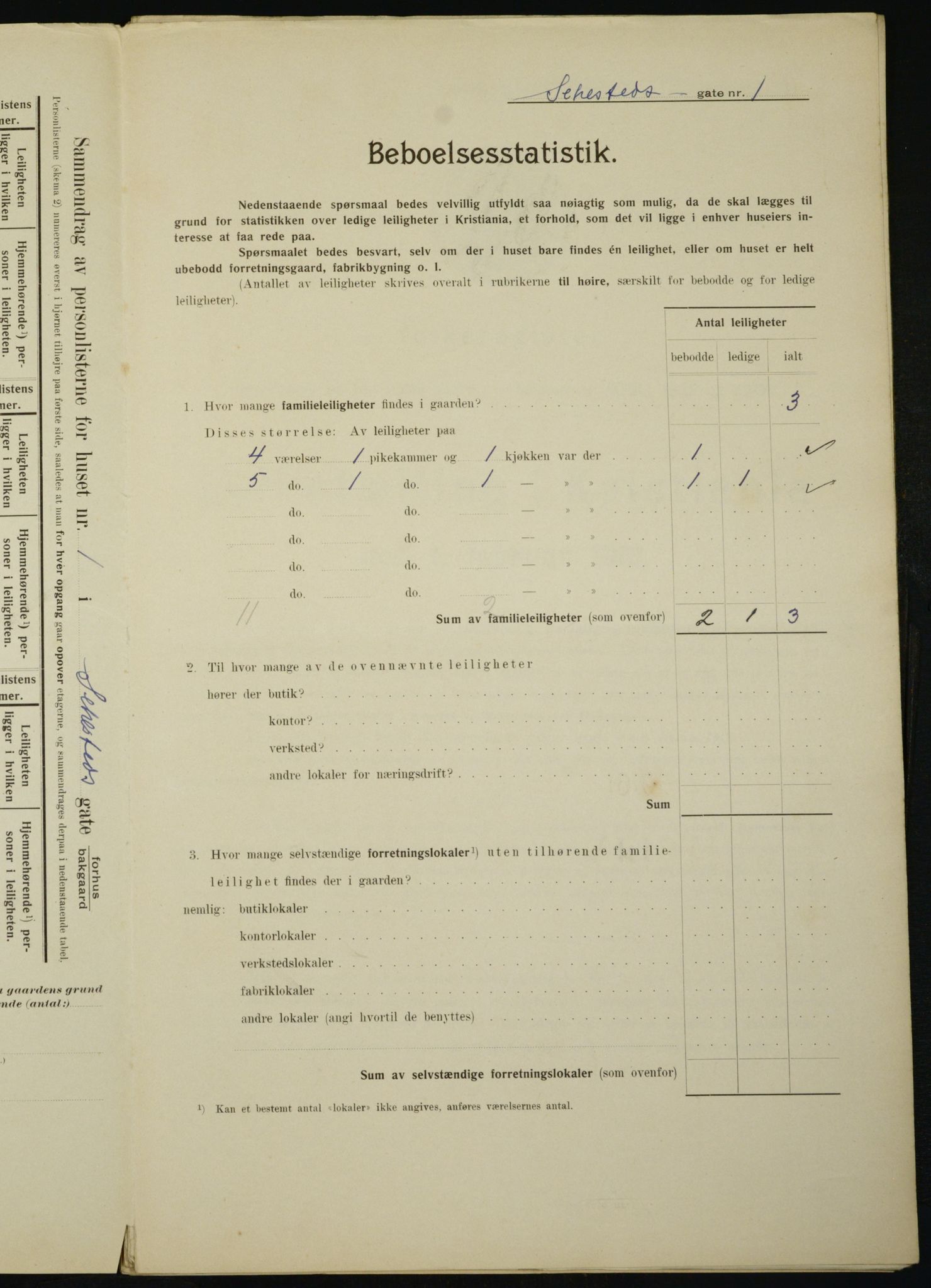 OBA, Municipal Census 1910 for Kristiania, 1910, p. 89536