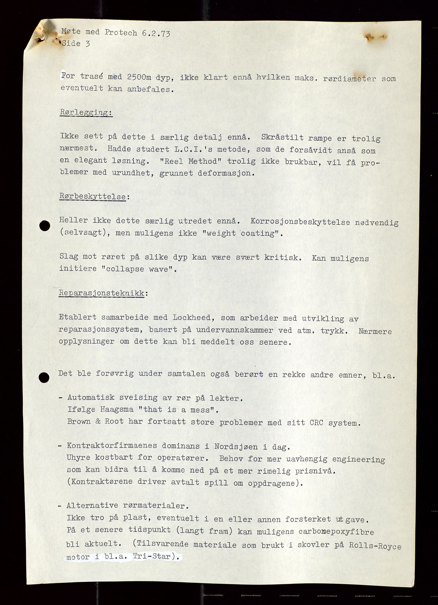 Industridepartementet, Oljekontoret, AV/SAST-A-101348/Di/L0003: DWP, møtereferater, 1972-1974, p. 290