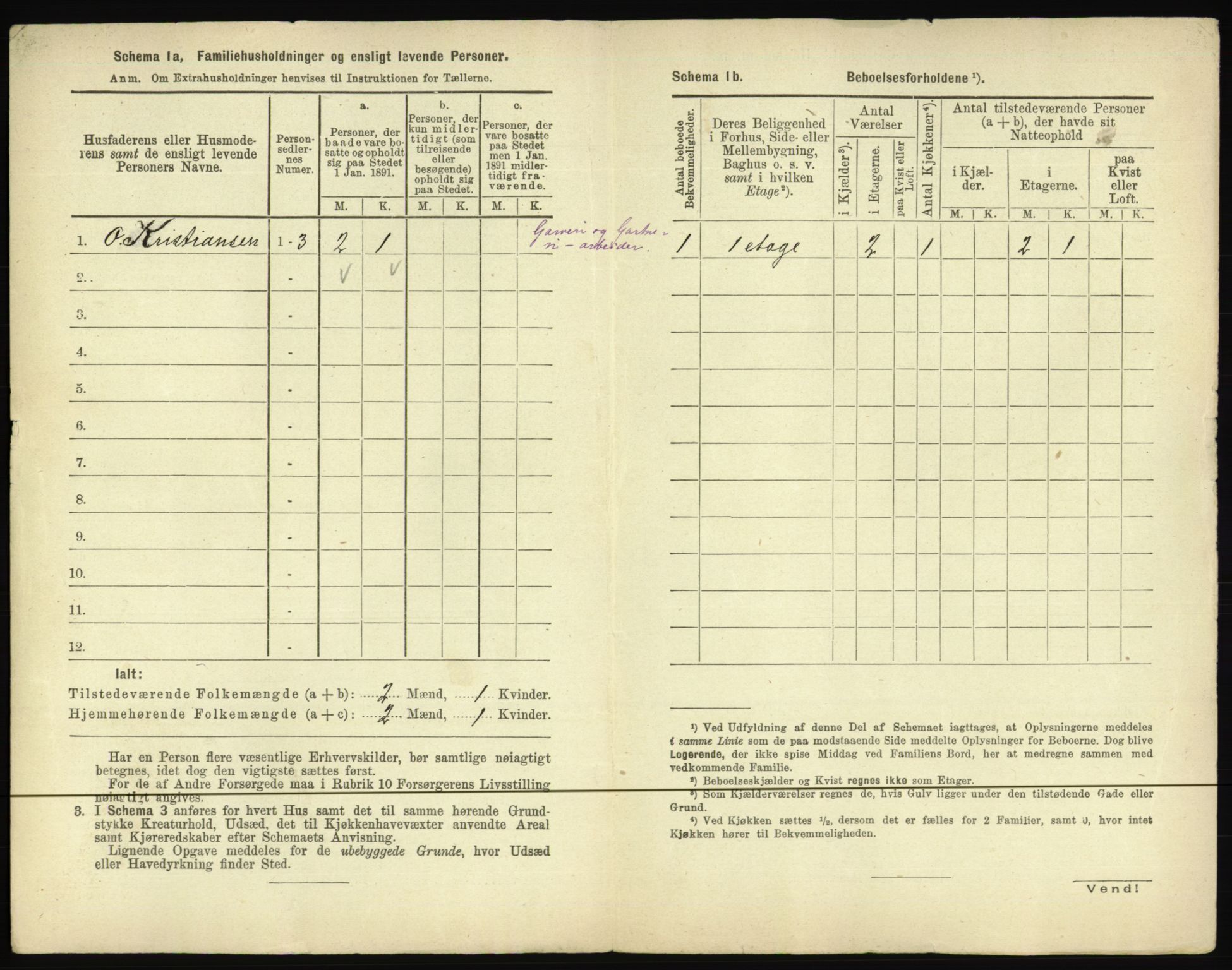 RA, 1891 census for 0402 Kongsvinger, 1891, p. 20