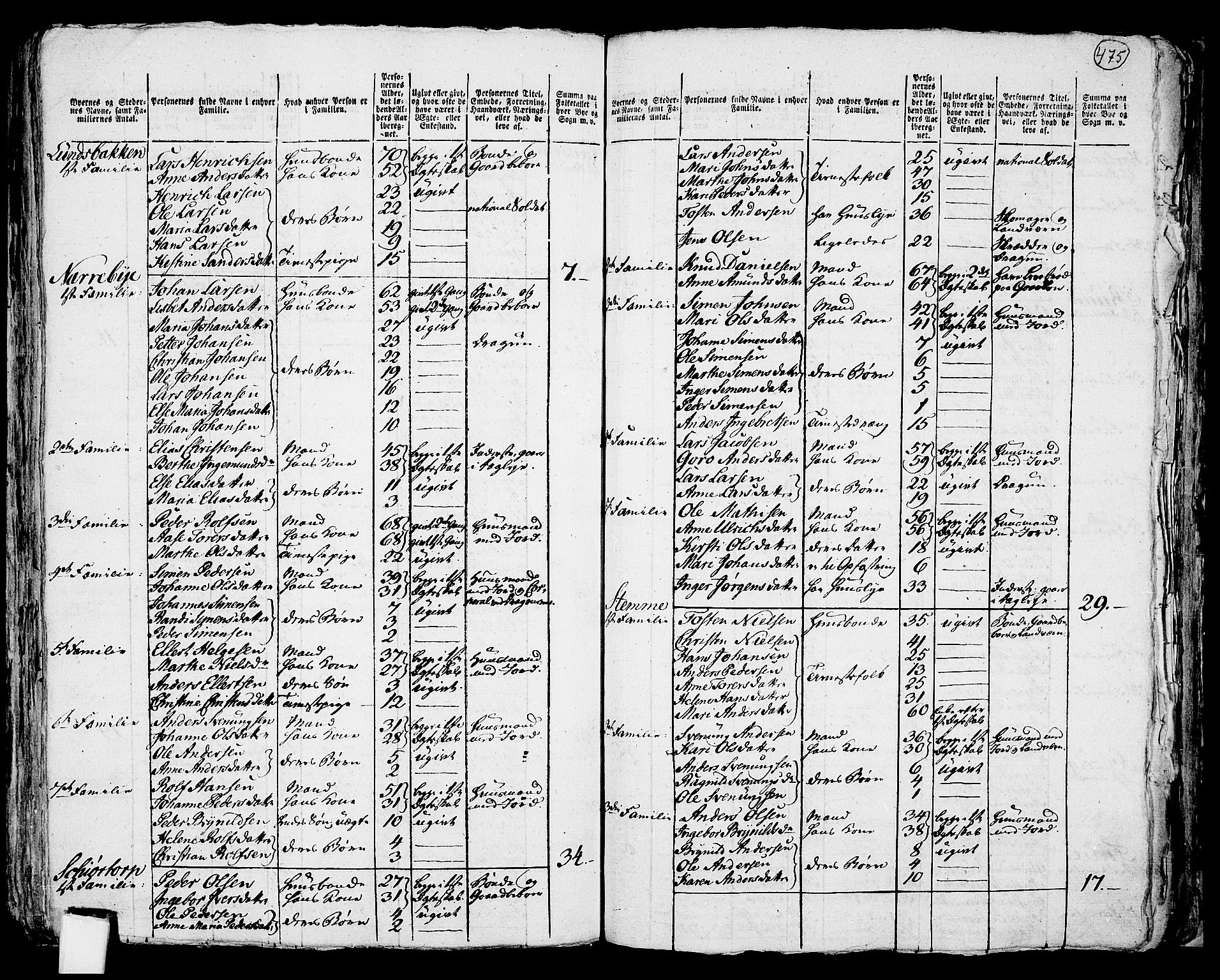 RA, 1801 census for 0128P Rakkestad, 1801, p. 474b-475a