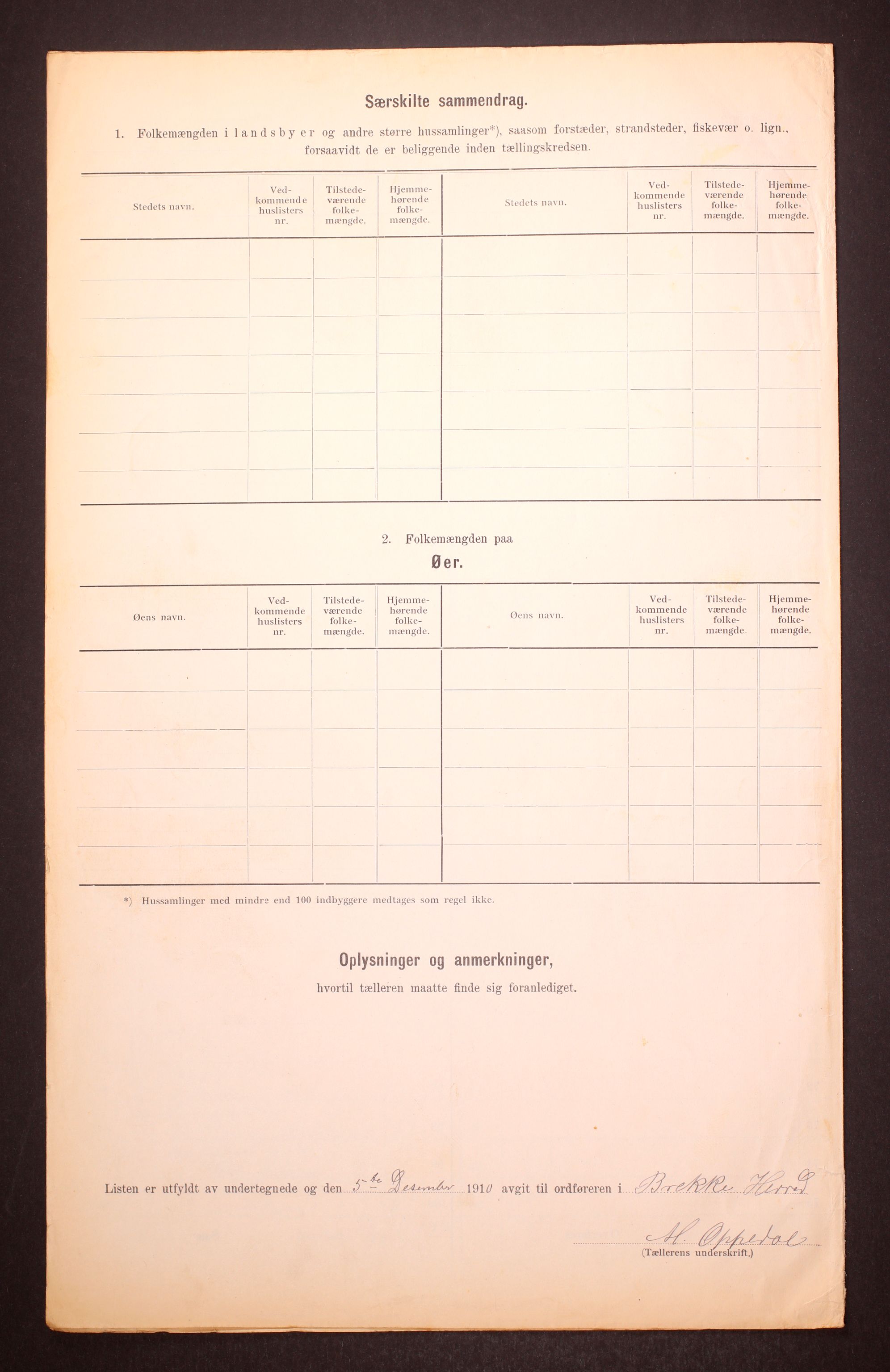 RA, 1910 census for Brekke, 1910, p. 12