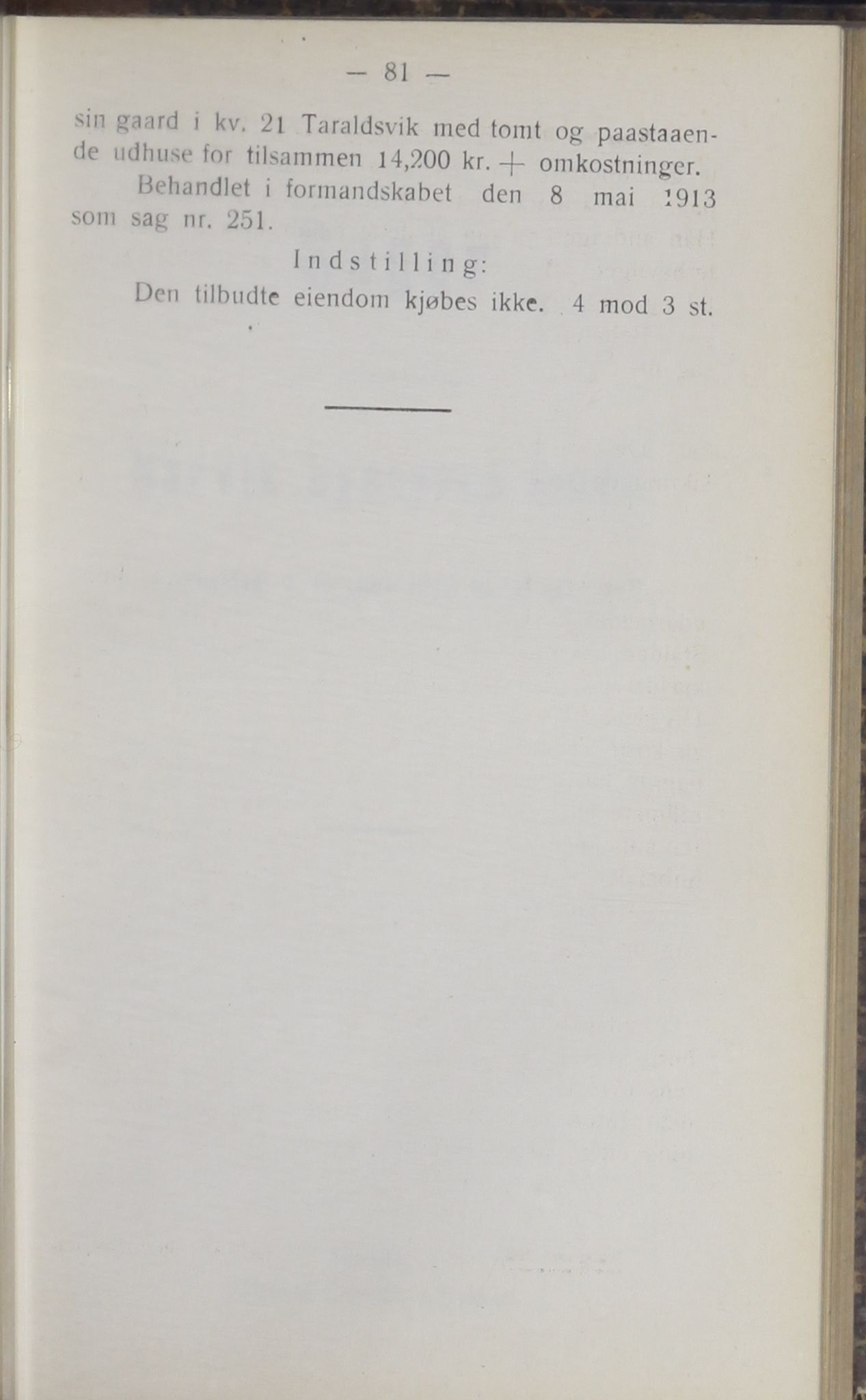 Narvik kommune. Formannskap , AIN/K-18050.150/A/Ab/L0003: Møtebok, 1913