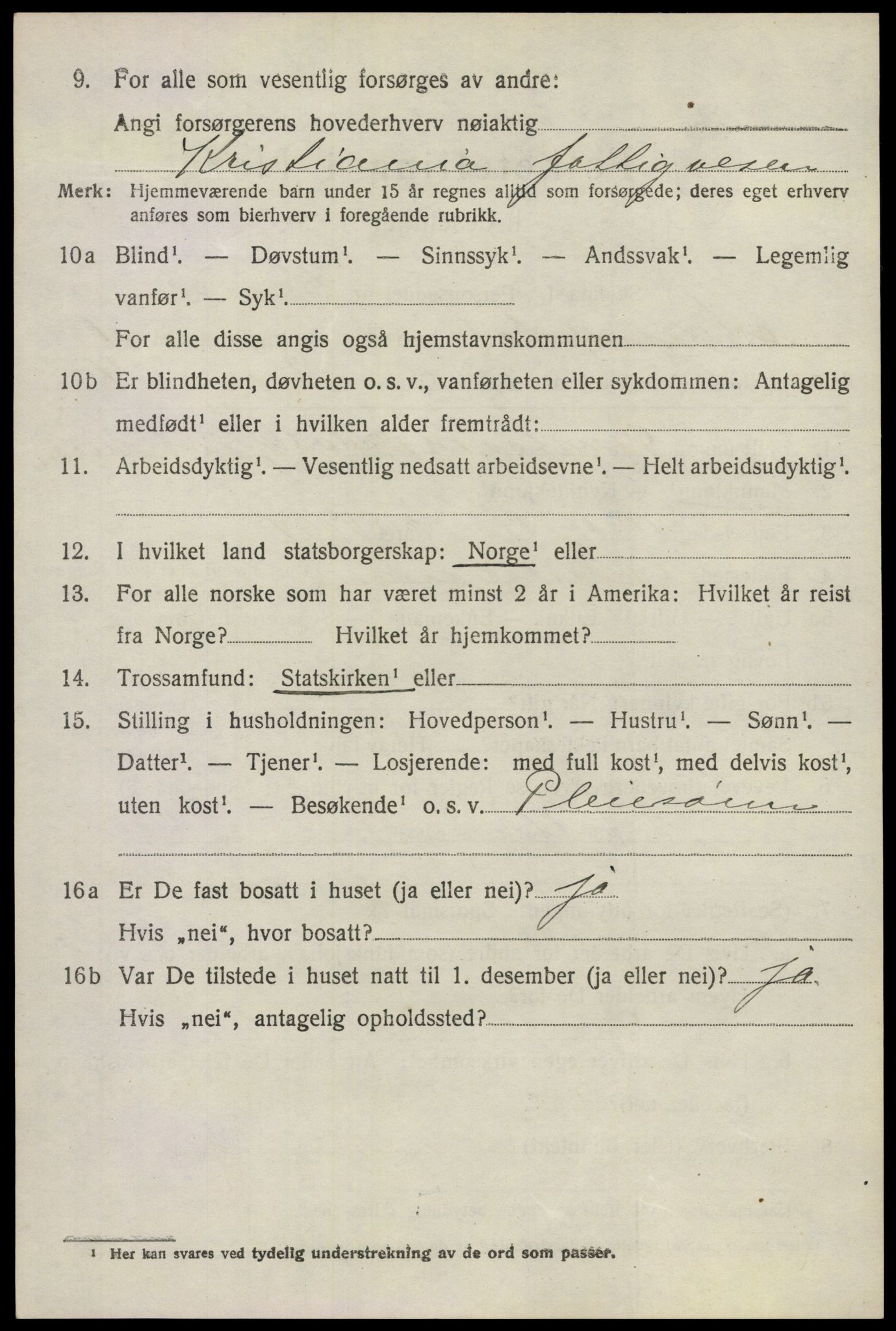 SAO, 1920 census for Nannestad, 1920, p. 2290