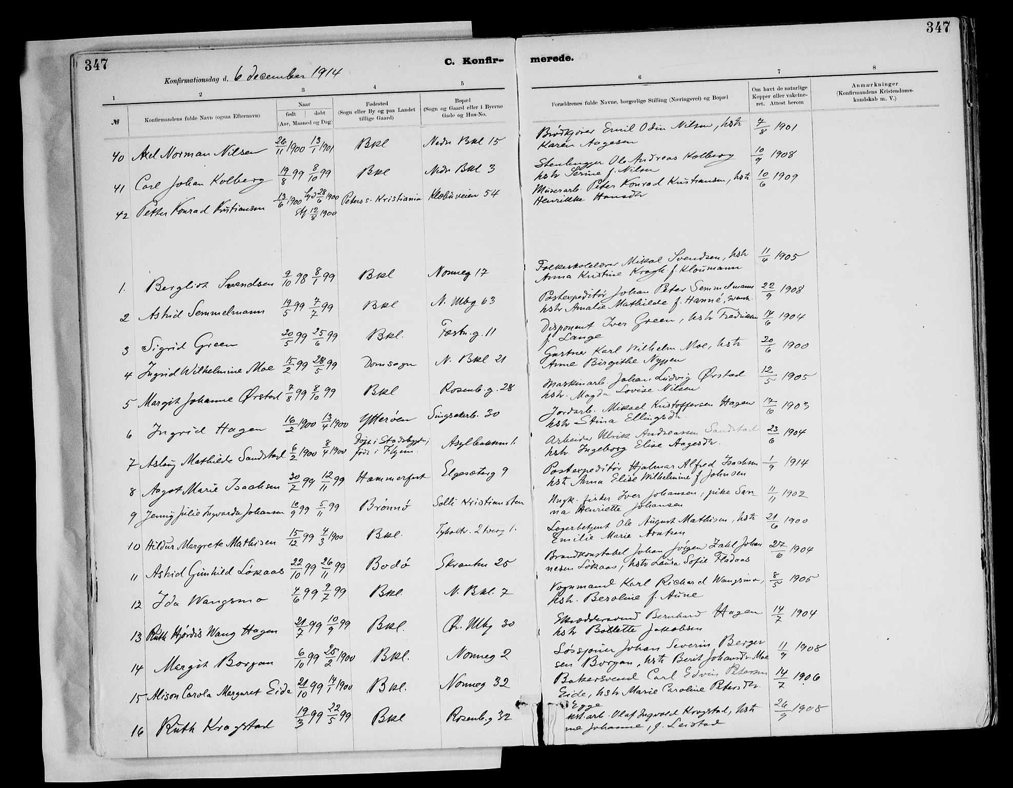 Ministerialprotokoller, klokkerbøker og fødselsregistre - Sør-Trøndelag, SAT/A-1456/604/L0203: Parish register (official) no. 604A23, 1908-1916, p. 347