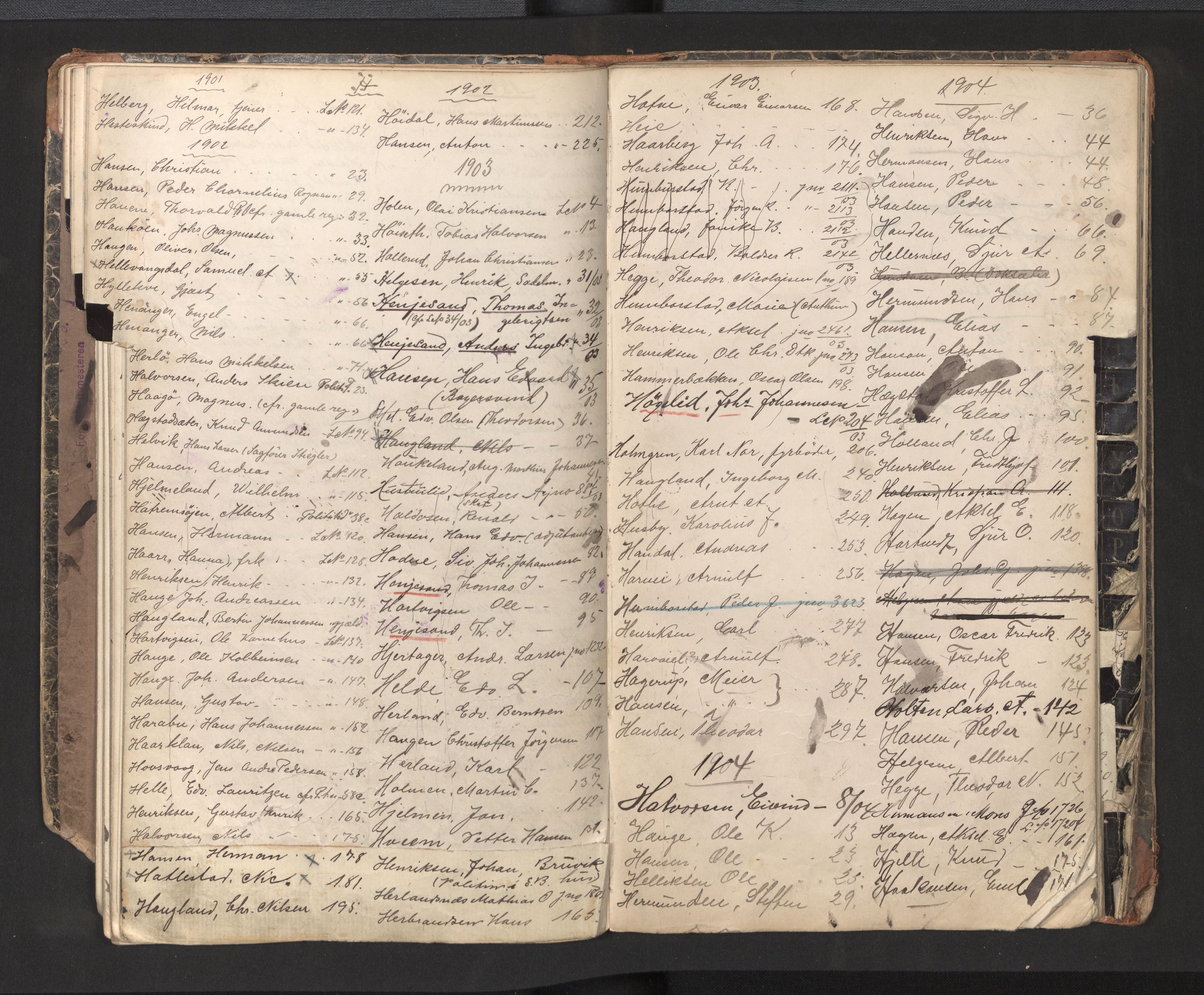 Bergen politikammer / politidistrikt, AV/SAB-A-60401/J.a/J.ac/L0001: Emigrantforbudsregister, 1894-1904