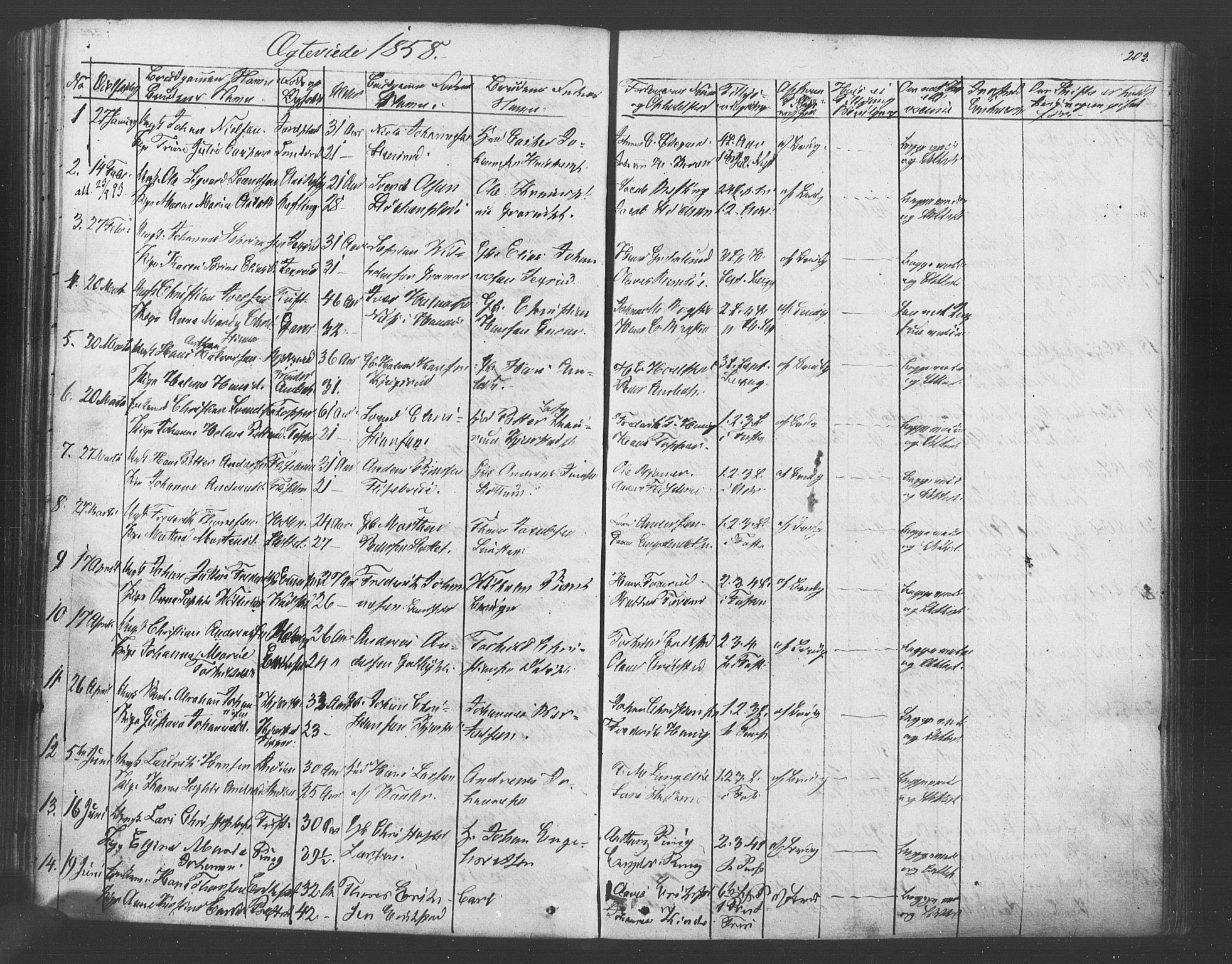 Vestby prestekontor Kirkebøker, AV/SAO-A-10893/F/Fa/L0007: Parish register (official) no. I 7, 1850-1862, p. 203