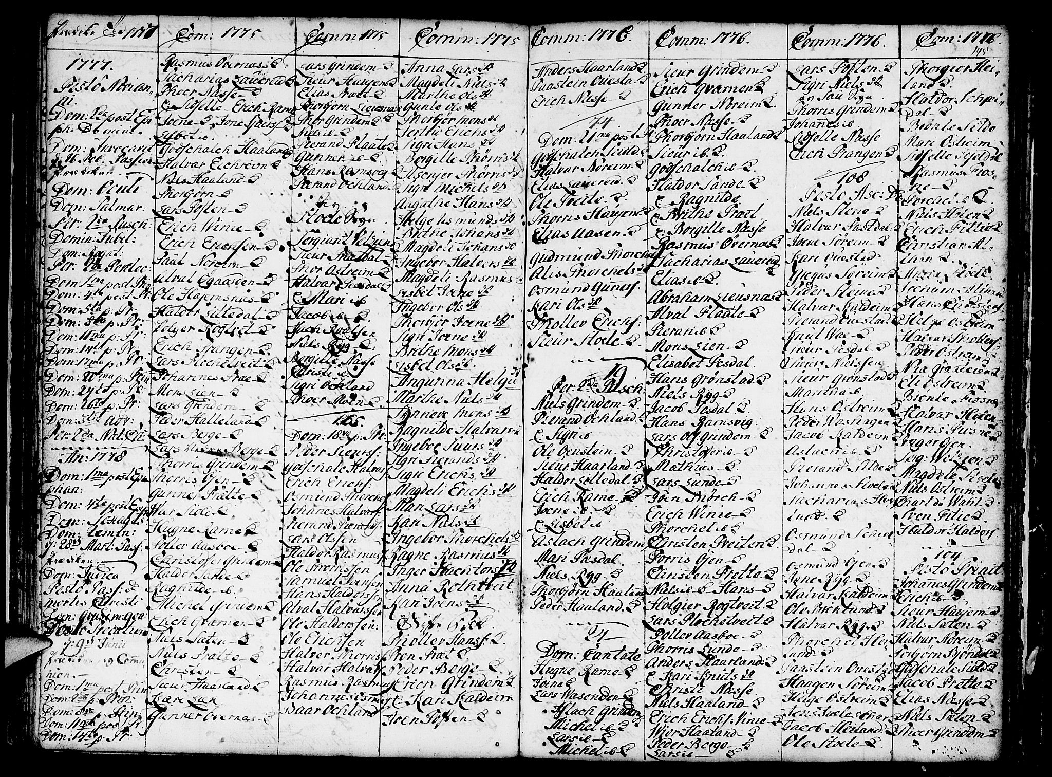 Etne sokneprestembete, AV/SAB-A-75001/H/Haa: Parish register (official) no. A 3 /2, 1755-1782, p. 145